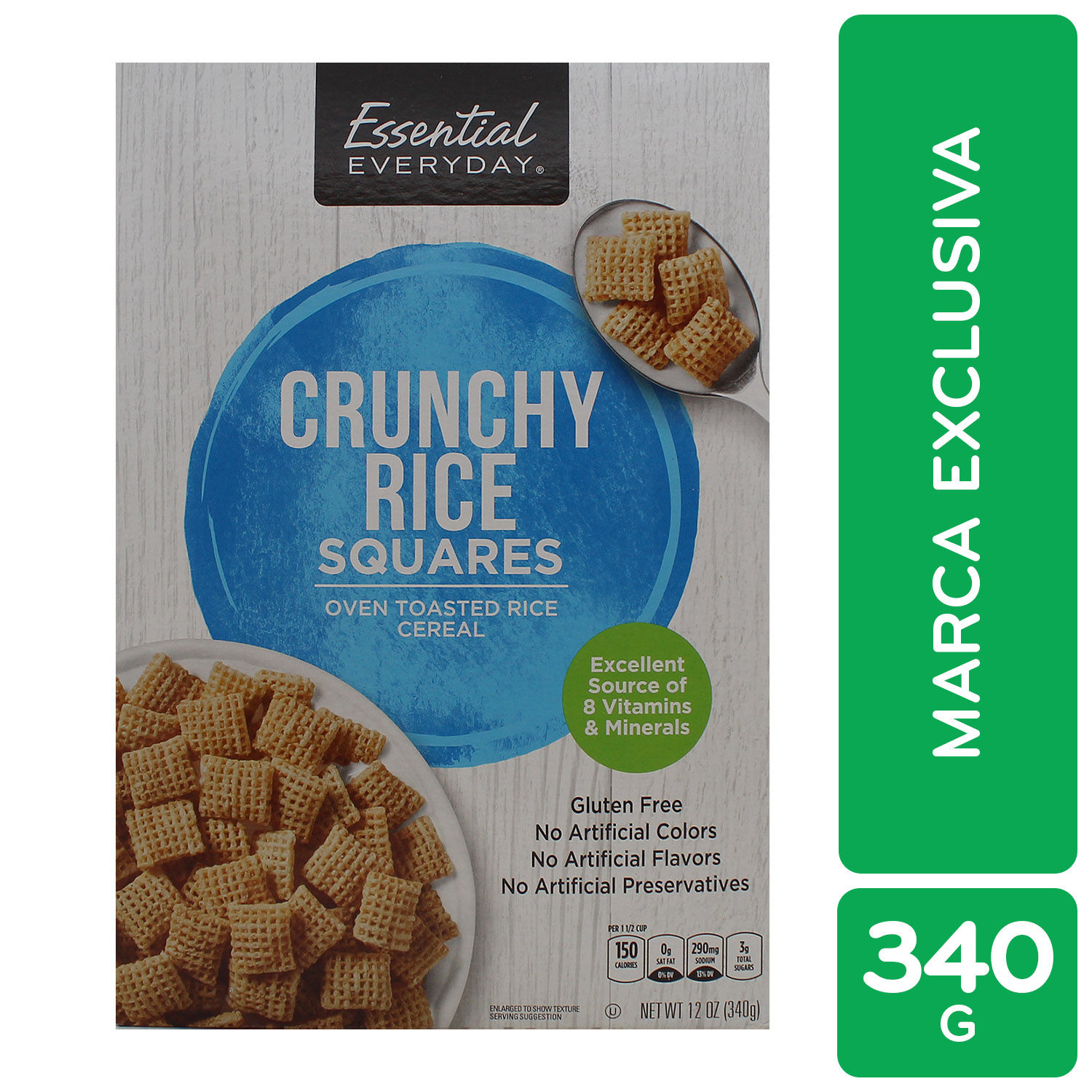 Cereal Rice Square Essential Everyday Caja 340 G