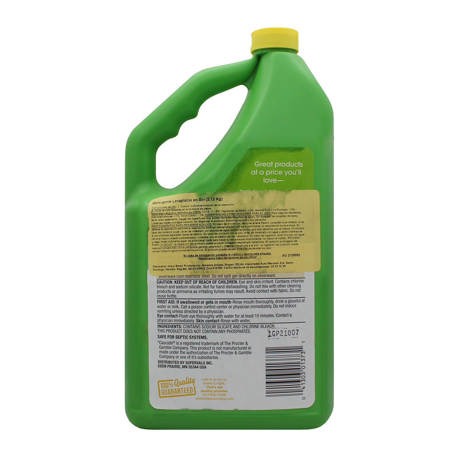 Detergente Liquido Limon Essential Every Day Envase 2 L