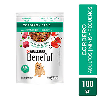 Beneful Alimento Perro Humedo Adulto Cordero Raza Pequeña Purina 100 g