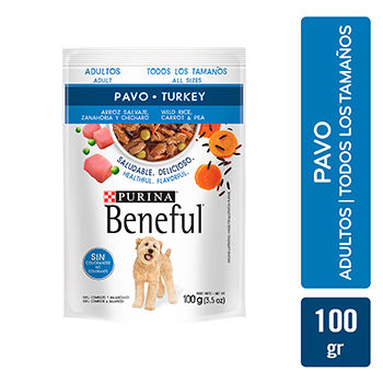 Beneful Alimento Perro Humedo Adulto Pavo Raza Pequeña Purina 100 g