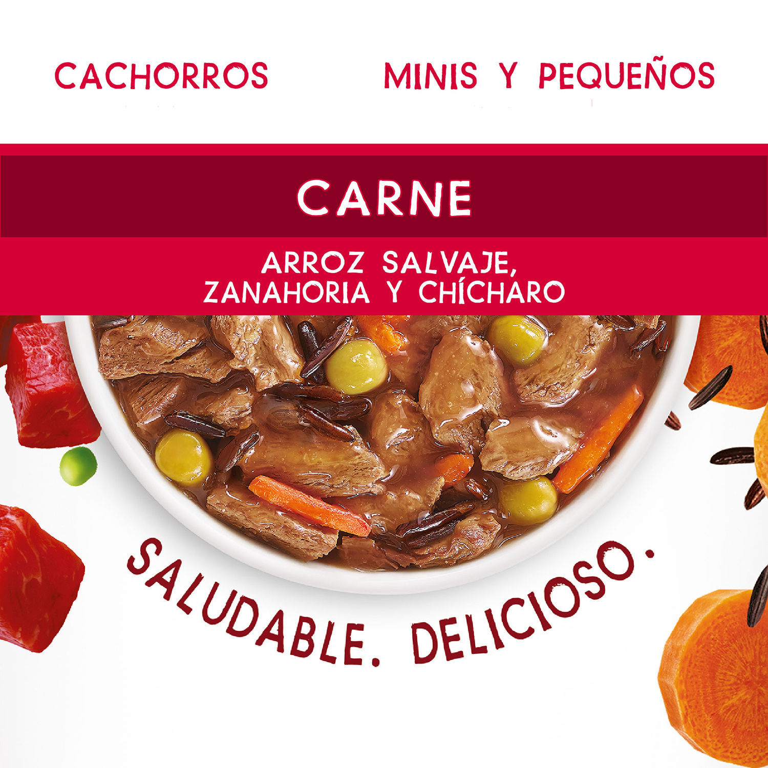 Alimento Perro Humedo Cachorro Carne Raza Pequeña Purina Beneful Paquete 100 G