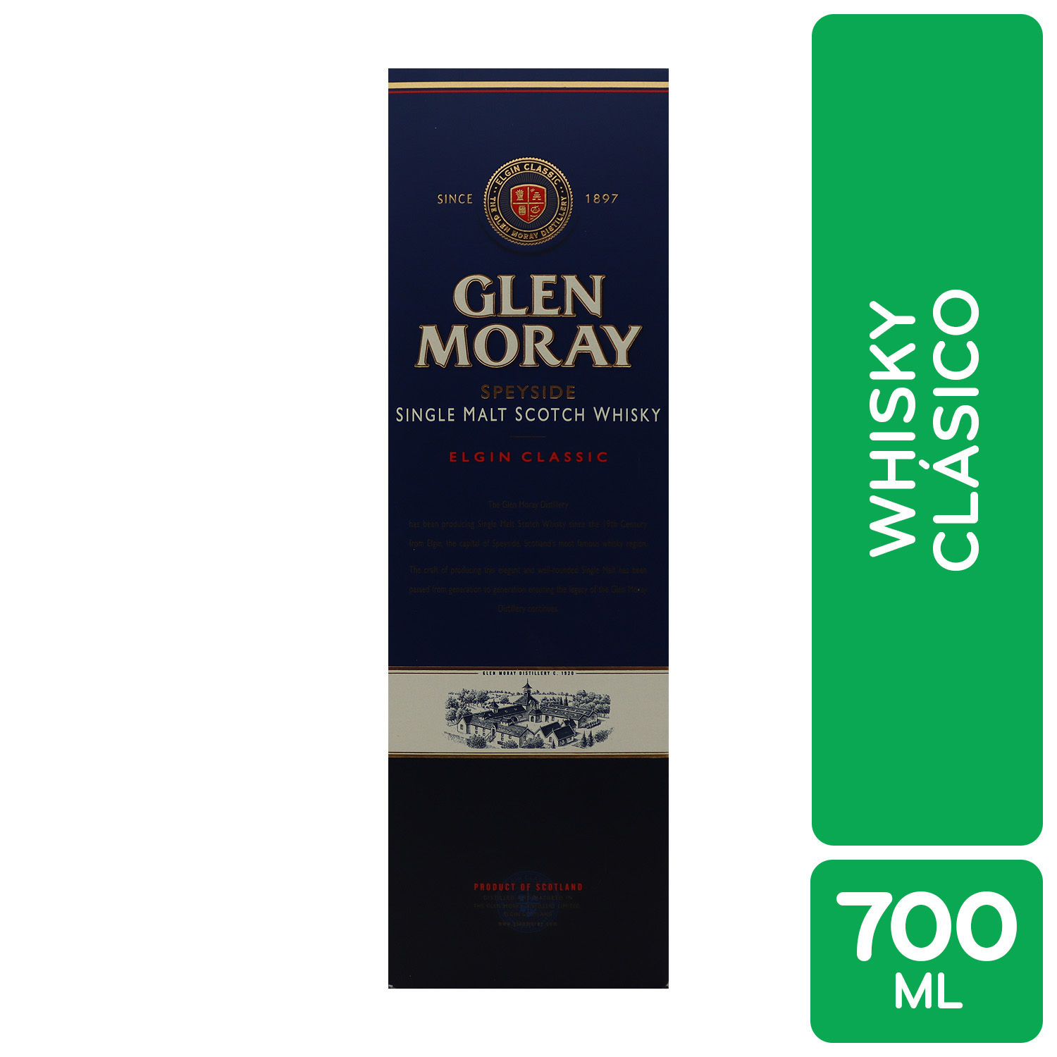 Whisky Escoces Clasico Glen Moray Botella 700ml