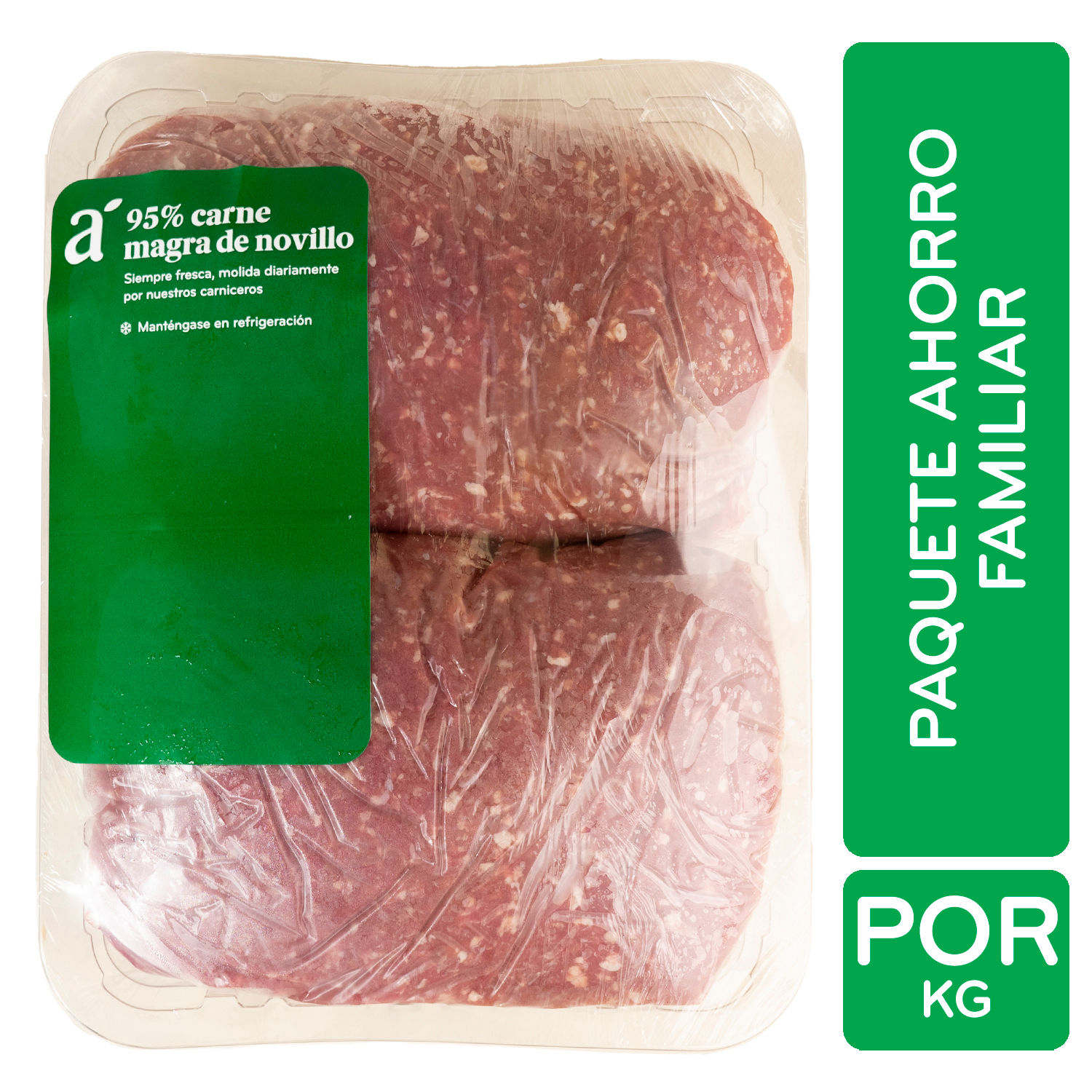 Molida De Res 95% Carne Magra 5% Grasa Paquete De Ahorro Familiar Auto Mercado Kilogramo