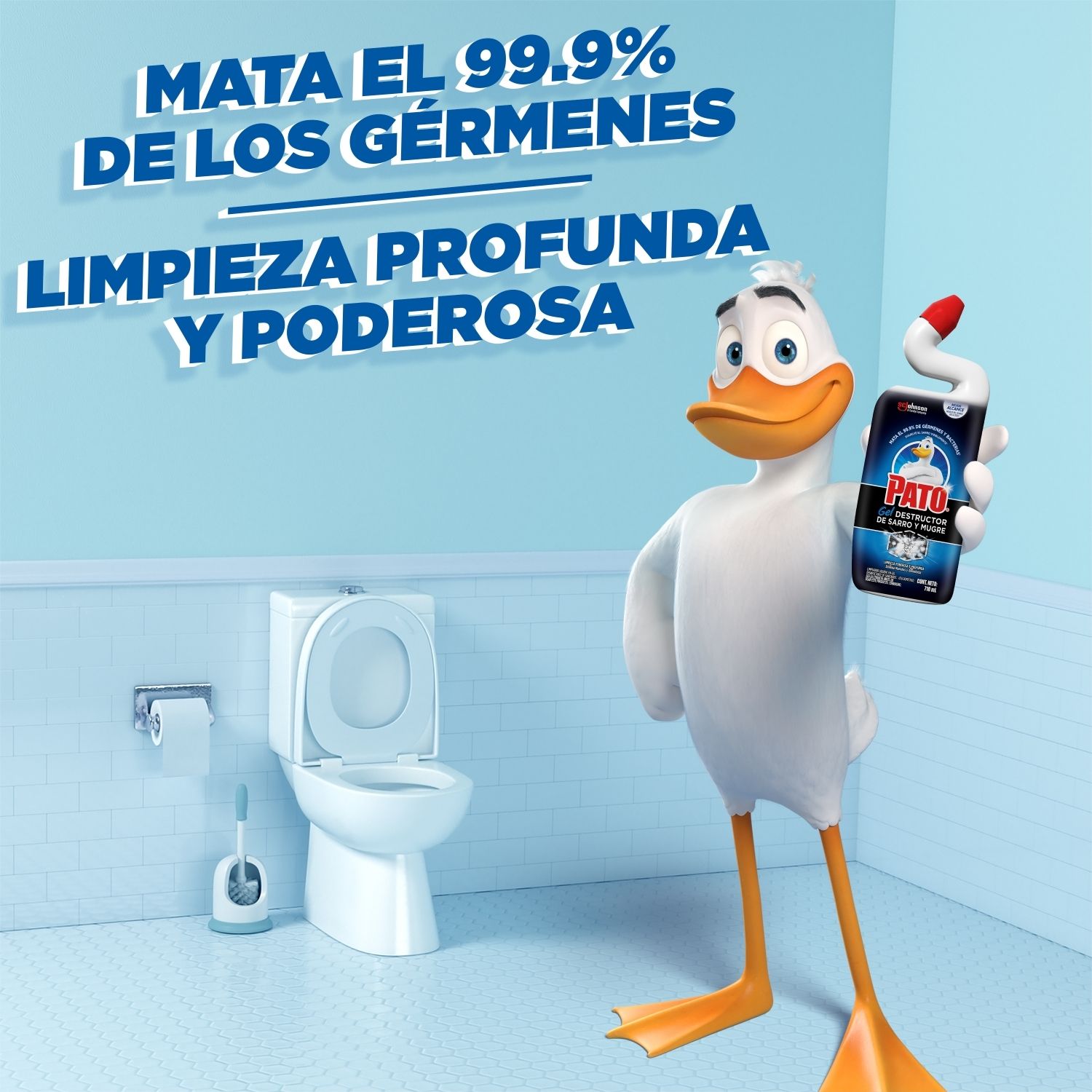 Limpiador Baño Antihongo Sarro Gel Pato Purific Envase 710 Ml