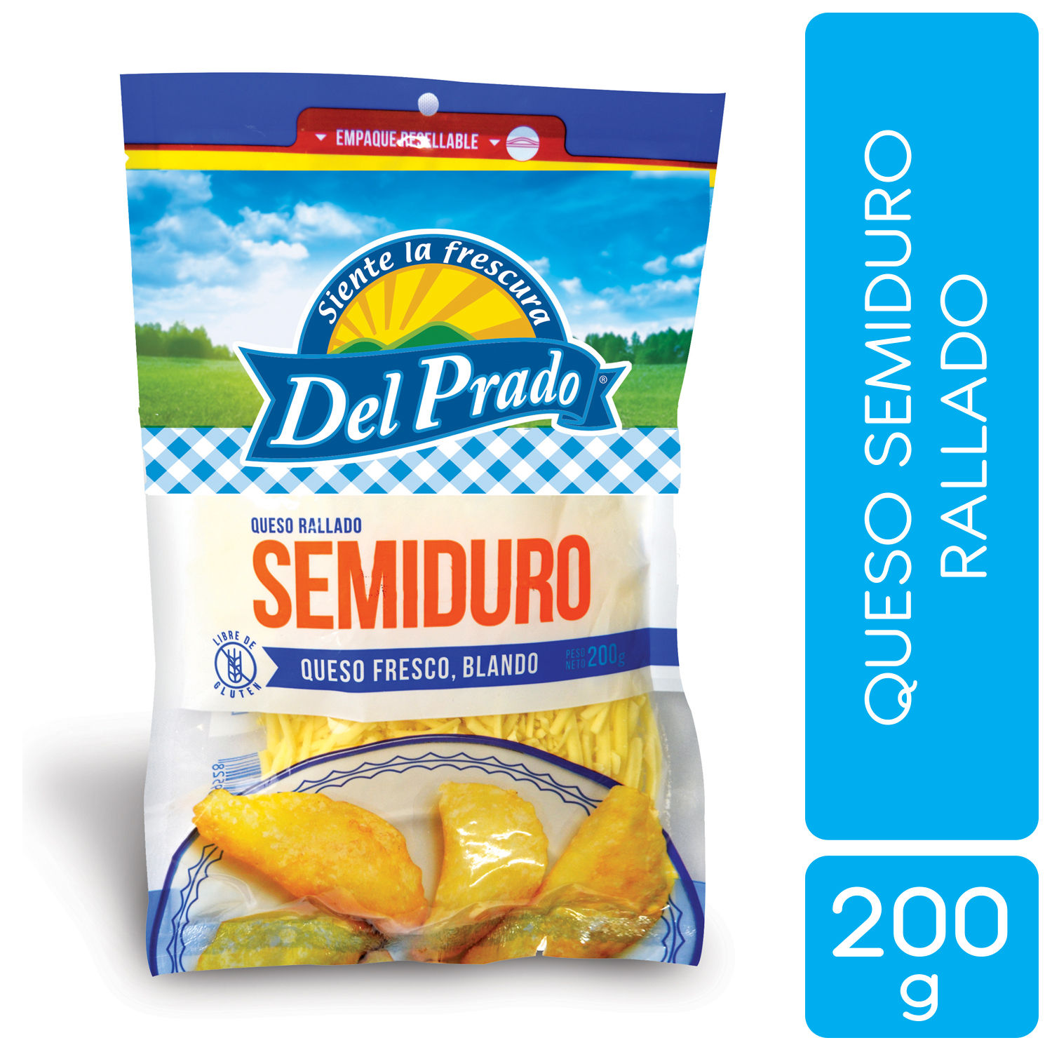 Queso Semiduro Rallado Del Prado Paquete 200 G