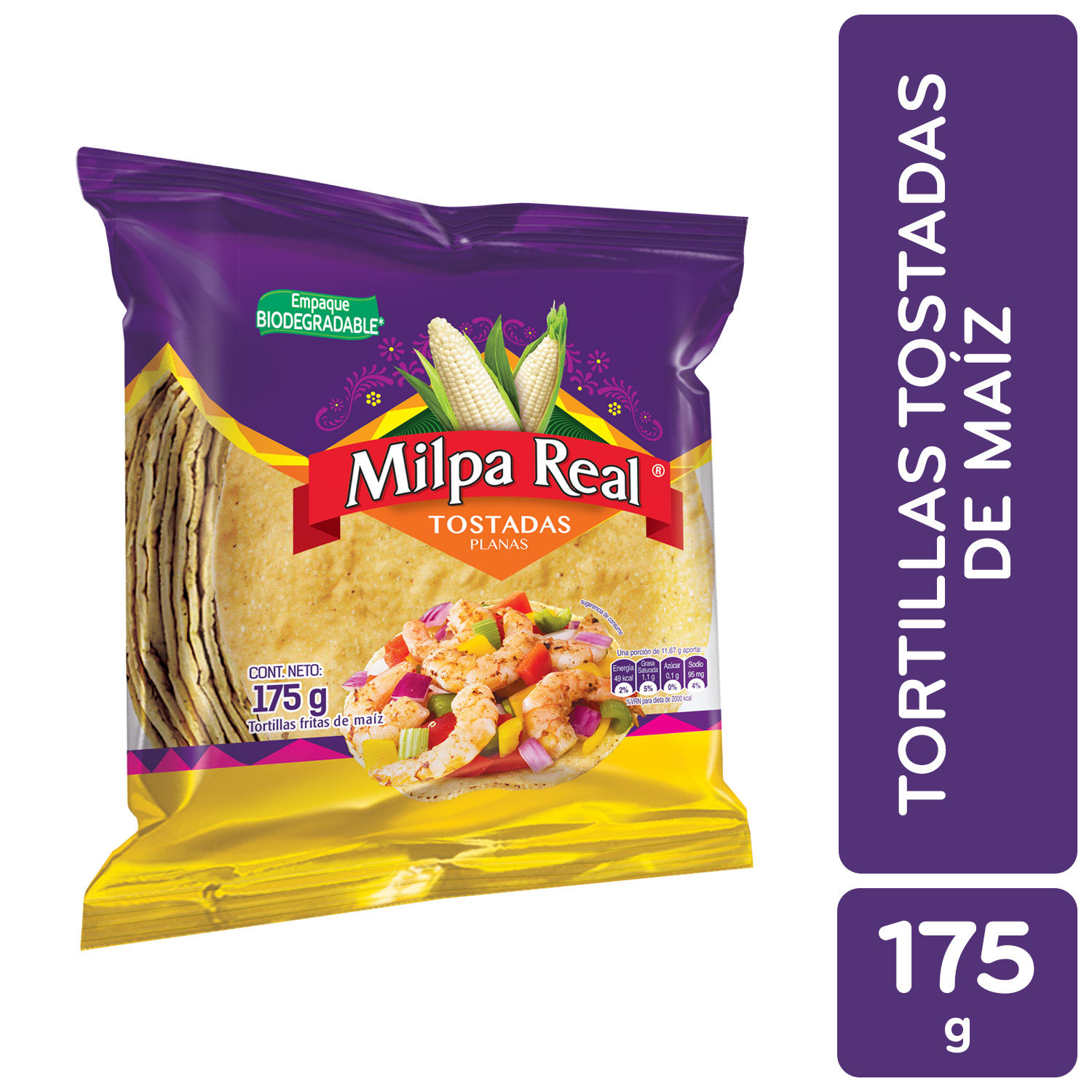 Tortilla Maiz Chalupa Milpa Real Paquete 175 G Auto Mercado
