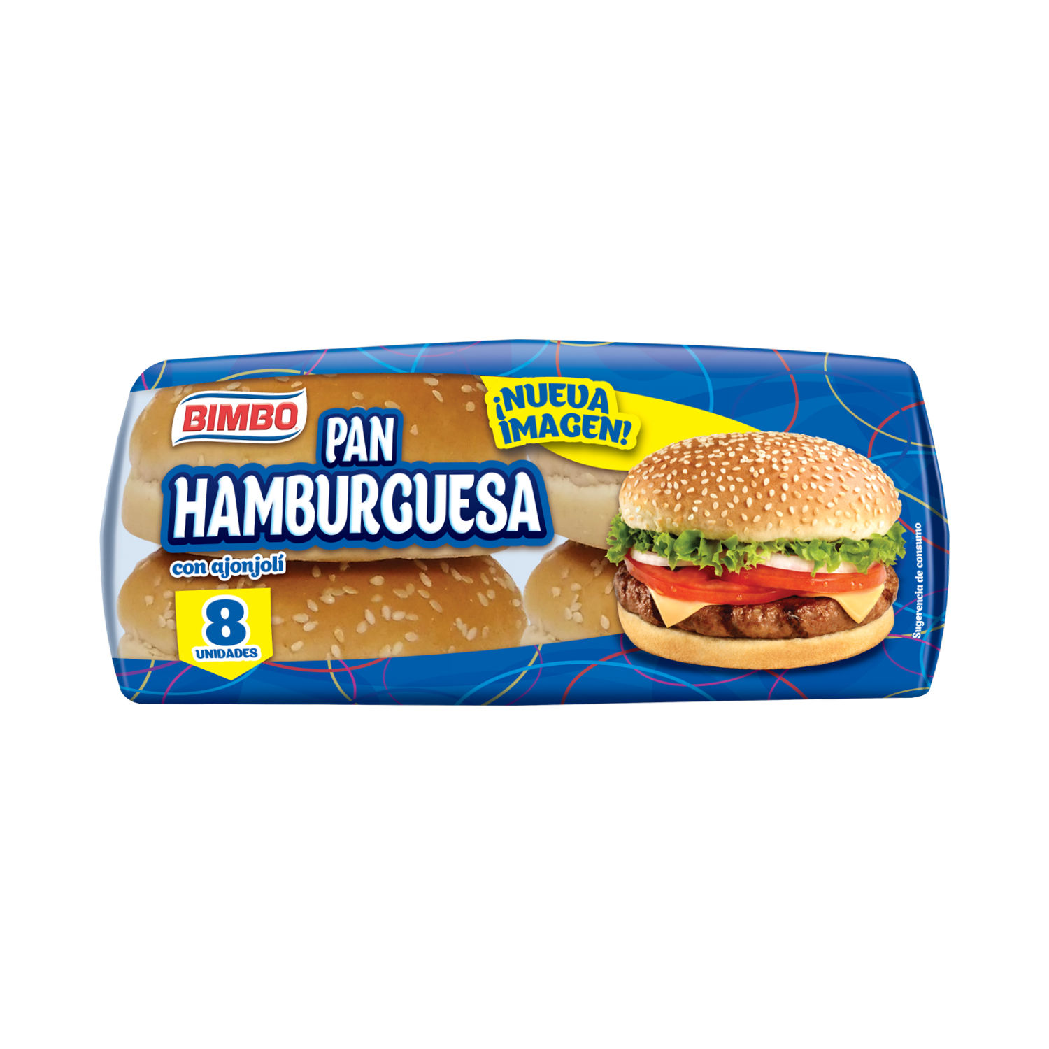 Pan Empacado Hamburguesa Bimbollos 8u Bimbo Paquete 450 G