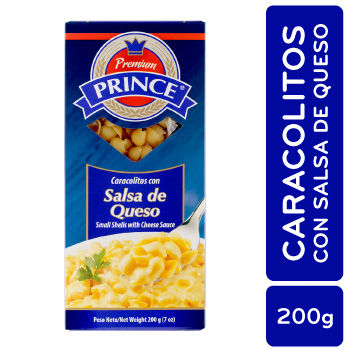 Pasta Alimenticia Caracol Queso Prince Caja 200 G
