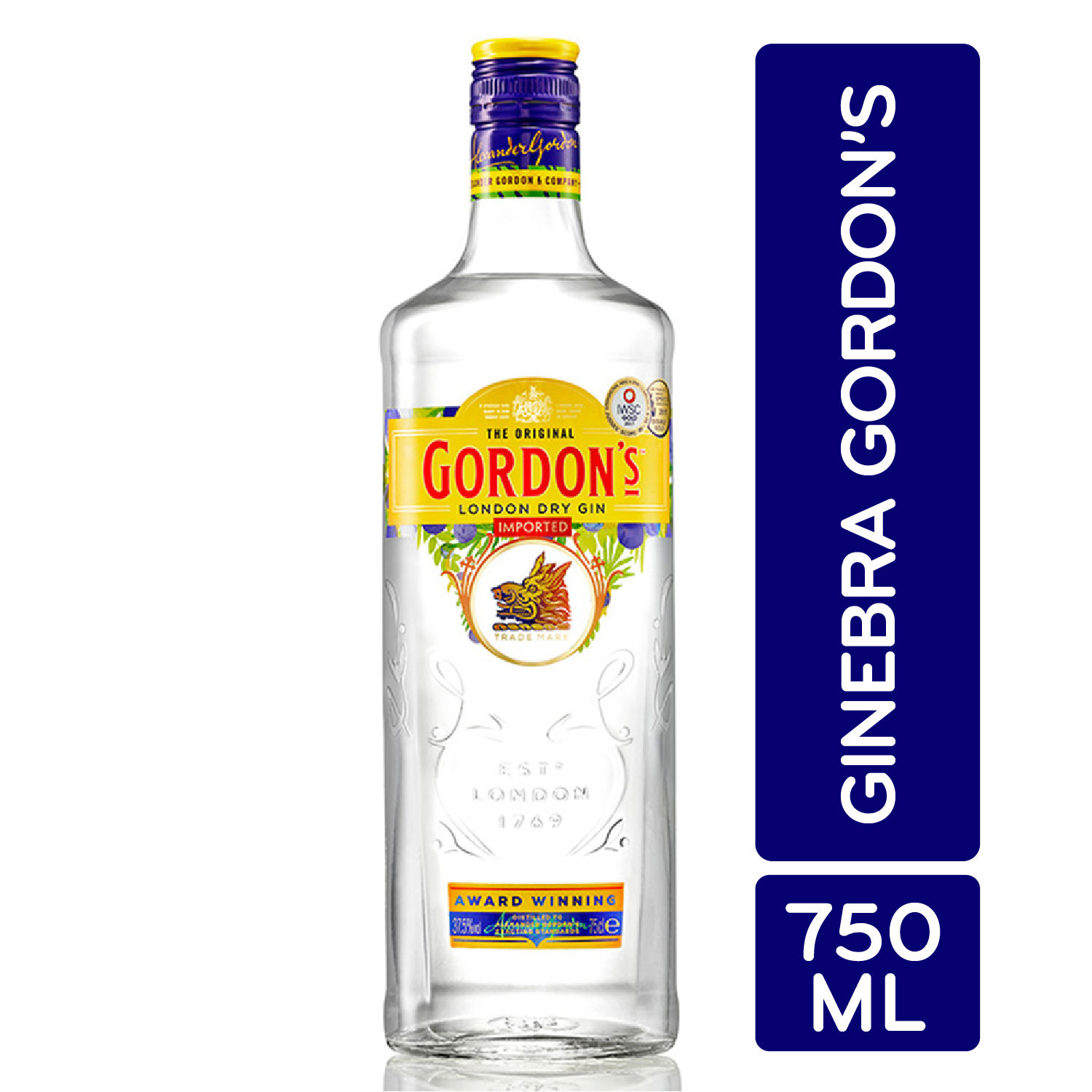 Ginebra Estandar Gordons Botella 750 Ml