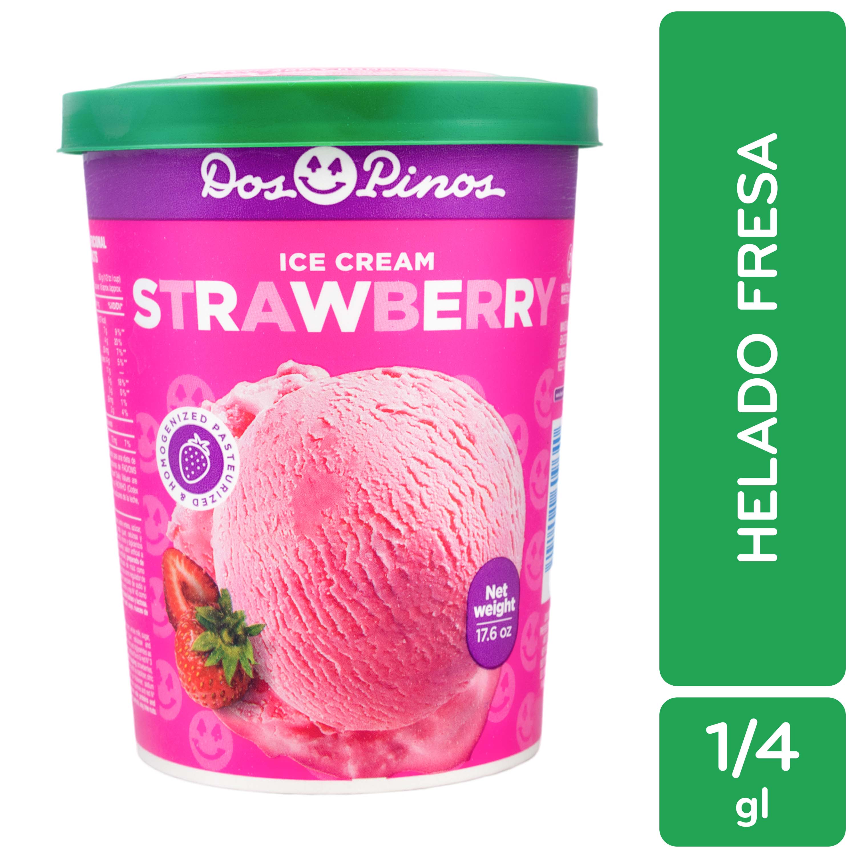 Helado Fresa Dos Pinos Envase 499 G