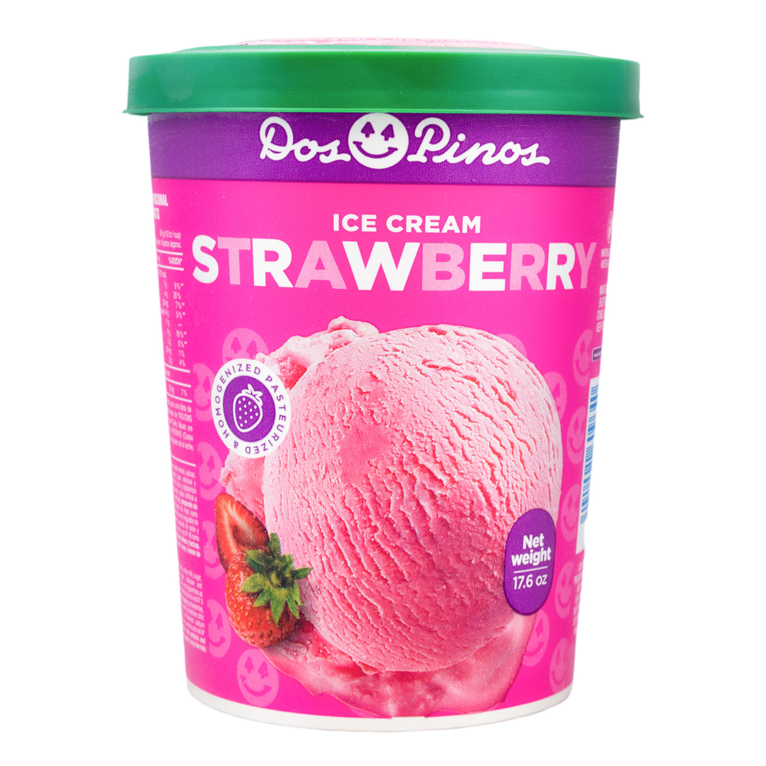 Helado Fresa Dos Pinos Envase 499 G