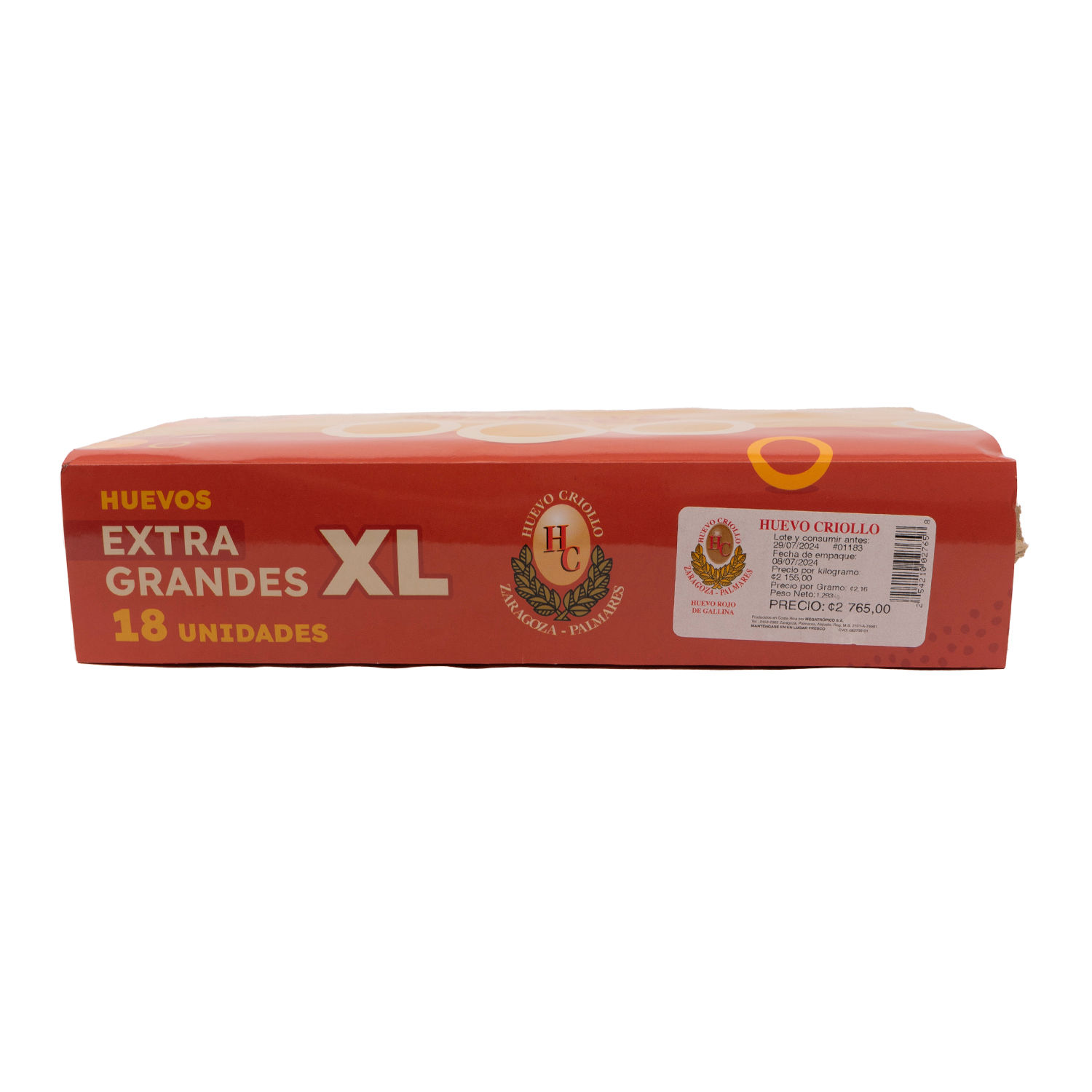 Huevo Rojo 18 Und Jumbo Yema Dorada Kilogramo