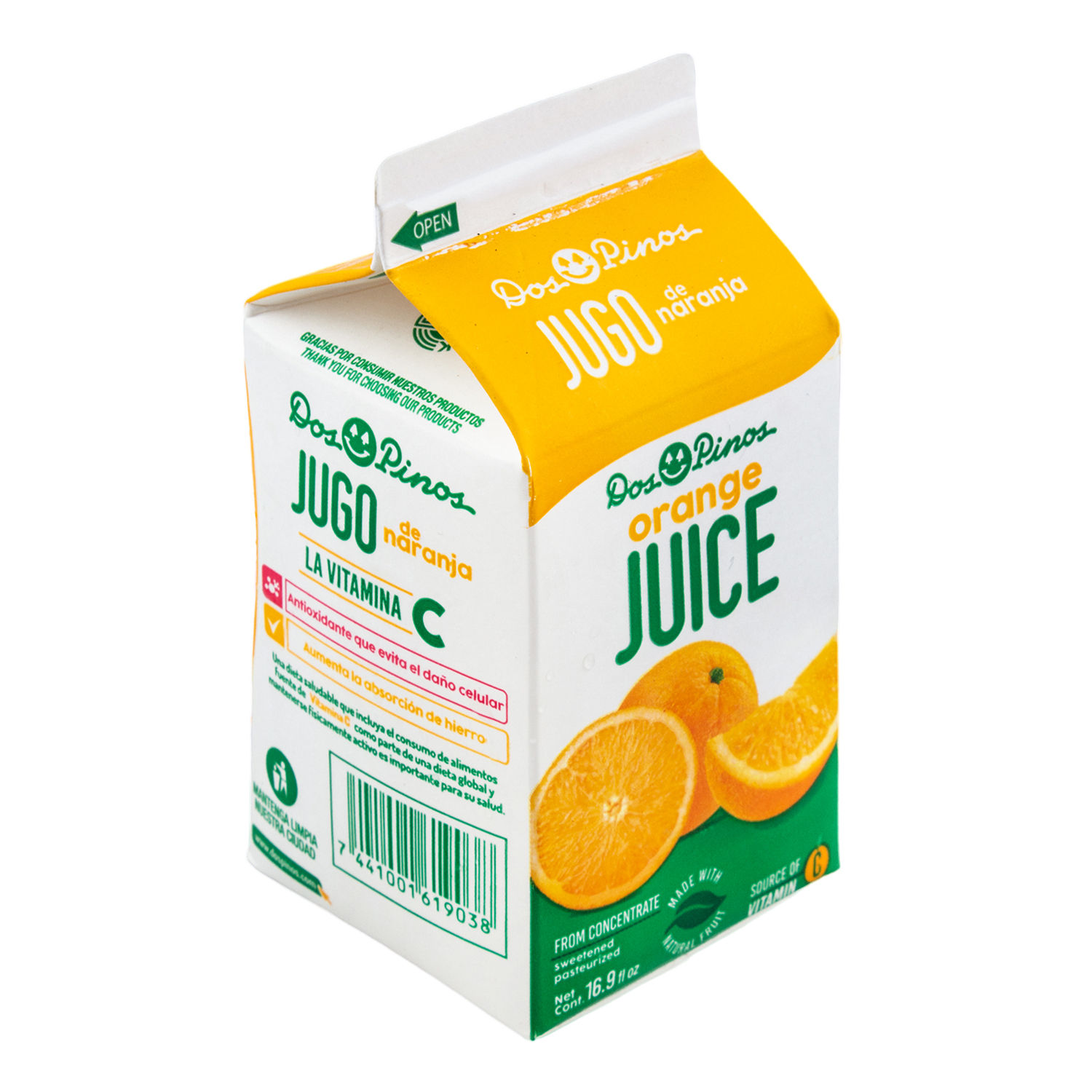 Bebida Jugo Naranja Pure Pak Dos Pinos Caja 500 Ml