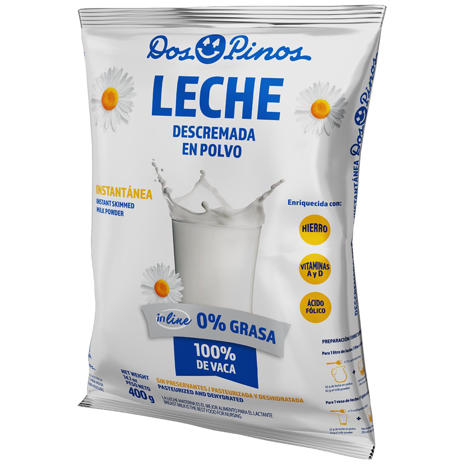 Leche En Polvo Descremada Dos Pinos Paquete 400 G | Auto Mercado