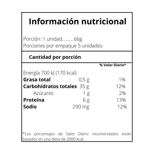 Pan Refrigerado Pita Integral 5u Paquete 330 G