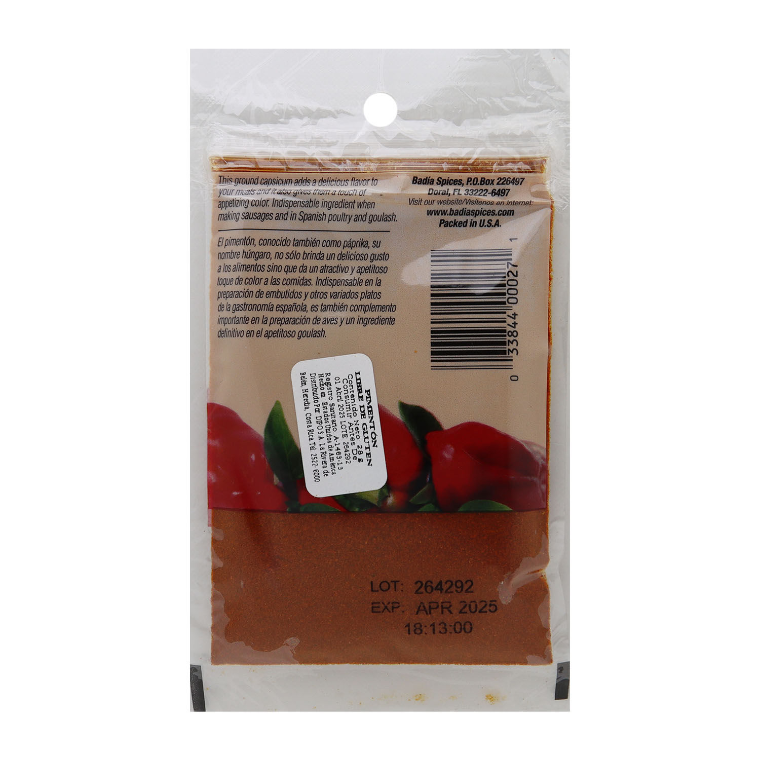 Pimienton Paprika Badia Paquete 28 G