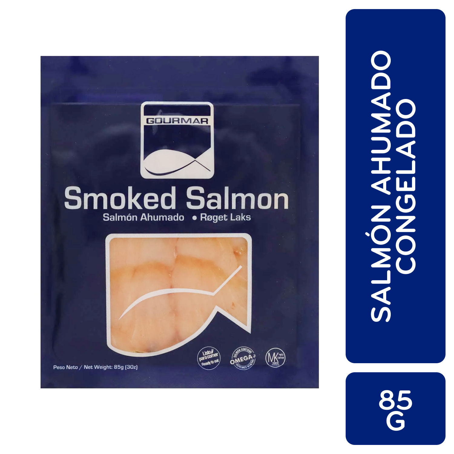 Salmon Ahumado Congelado Gourmar Paquete 85 G