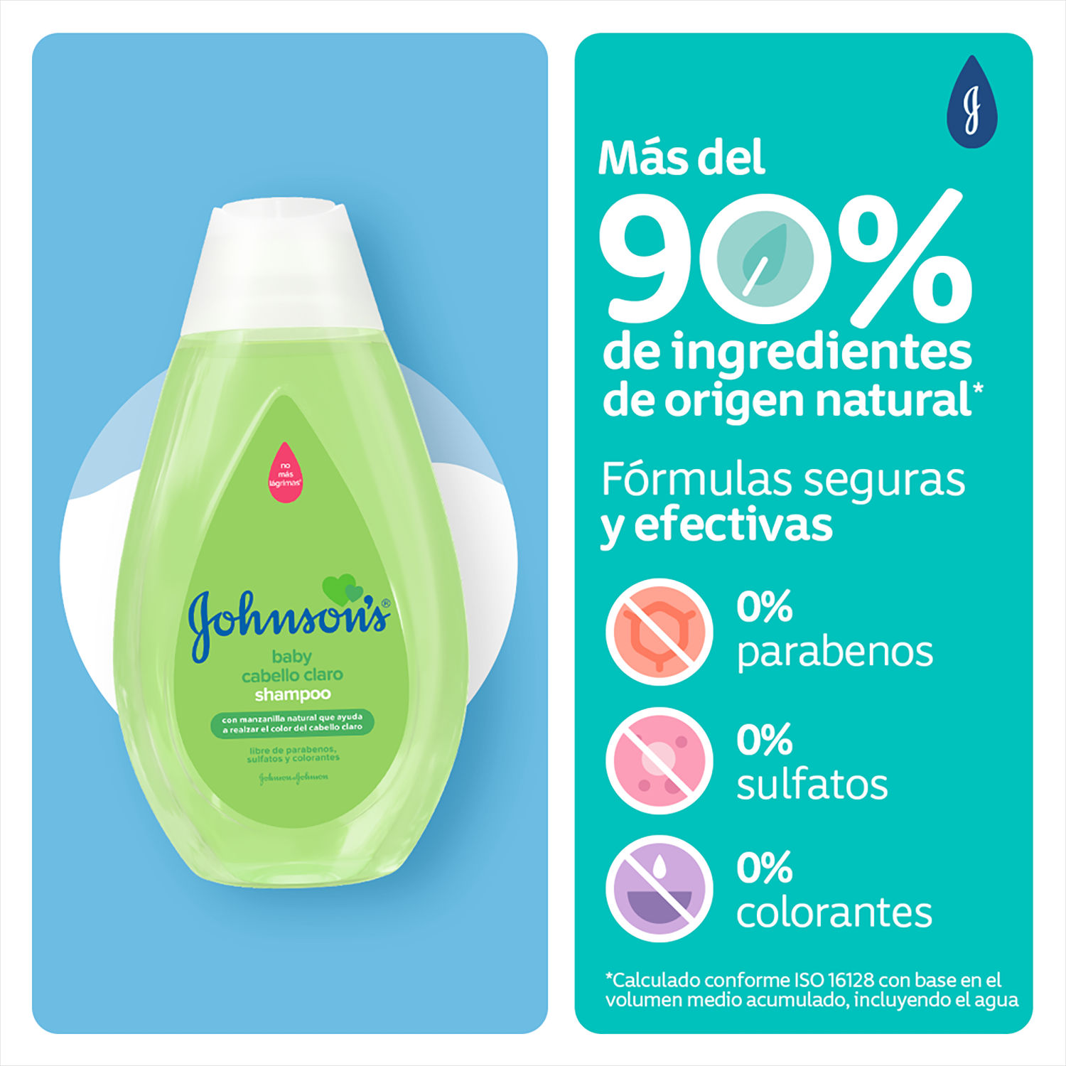 Shampoo Aclarado Manzanilla Johnson & Johnson Envase 400 Ml