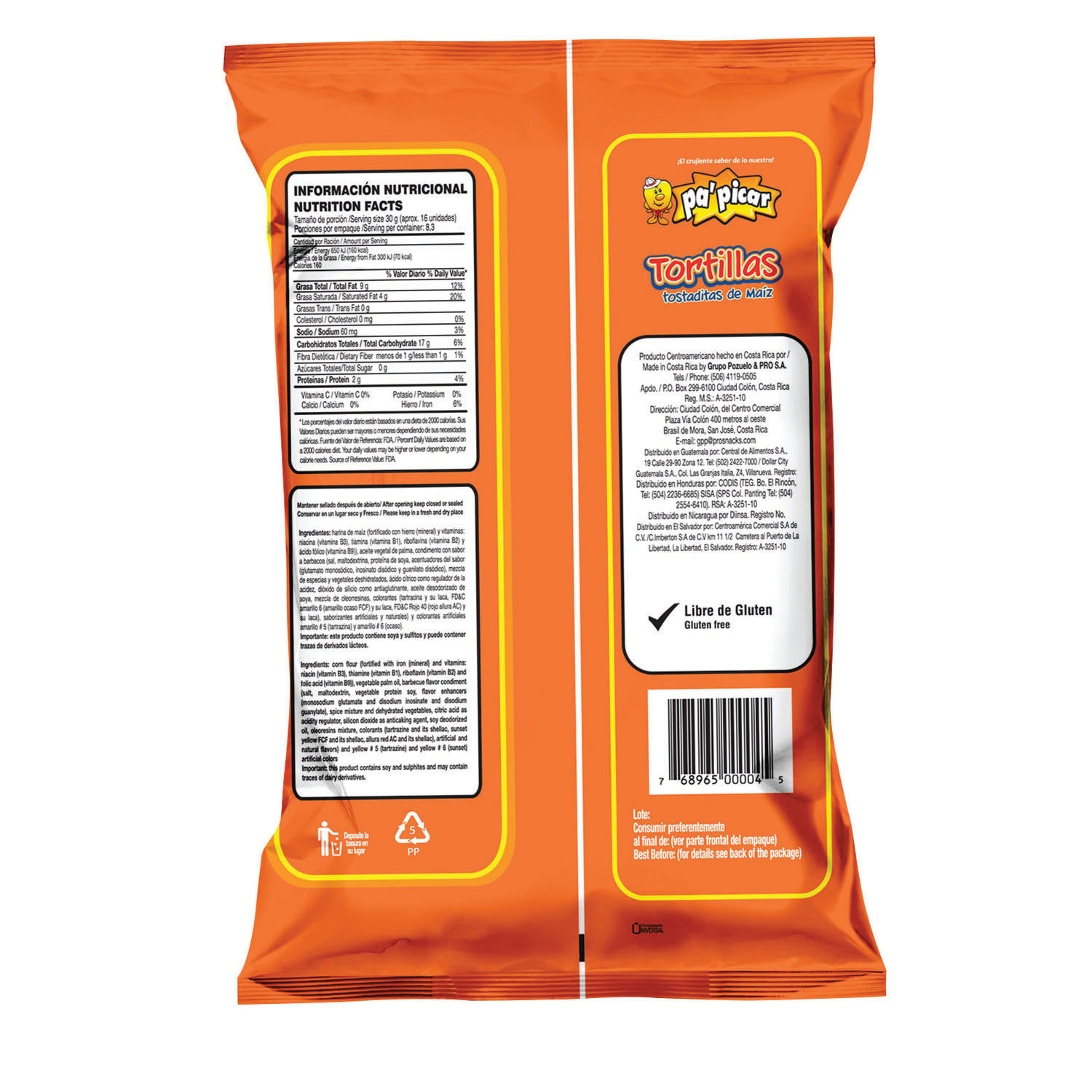 Tortilla Maiz Papicar Paquete 250 G