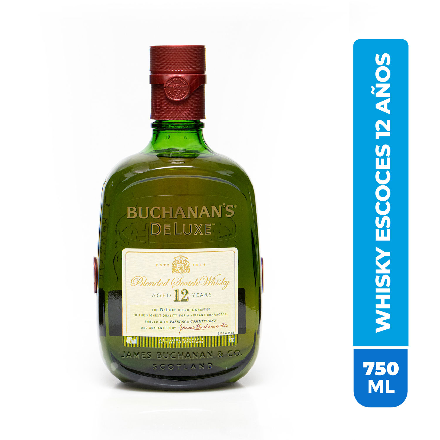 Whisky Escoces 12 Años Buchanan's Botella 750 Ml