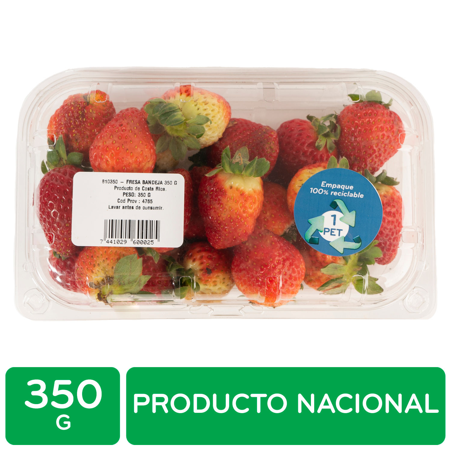 Fresa Mediana Auto Mercado Bandeja 350 G