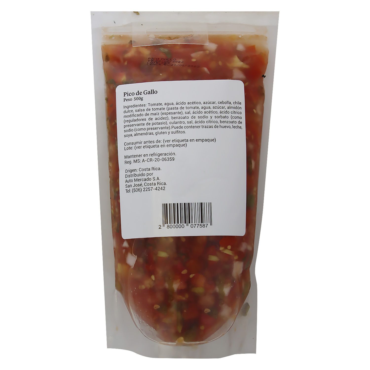 Pico De Gallo Auto Mercado Paquete 500 G