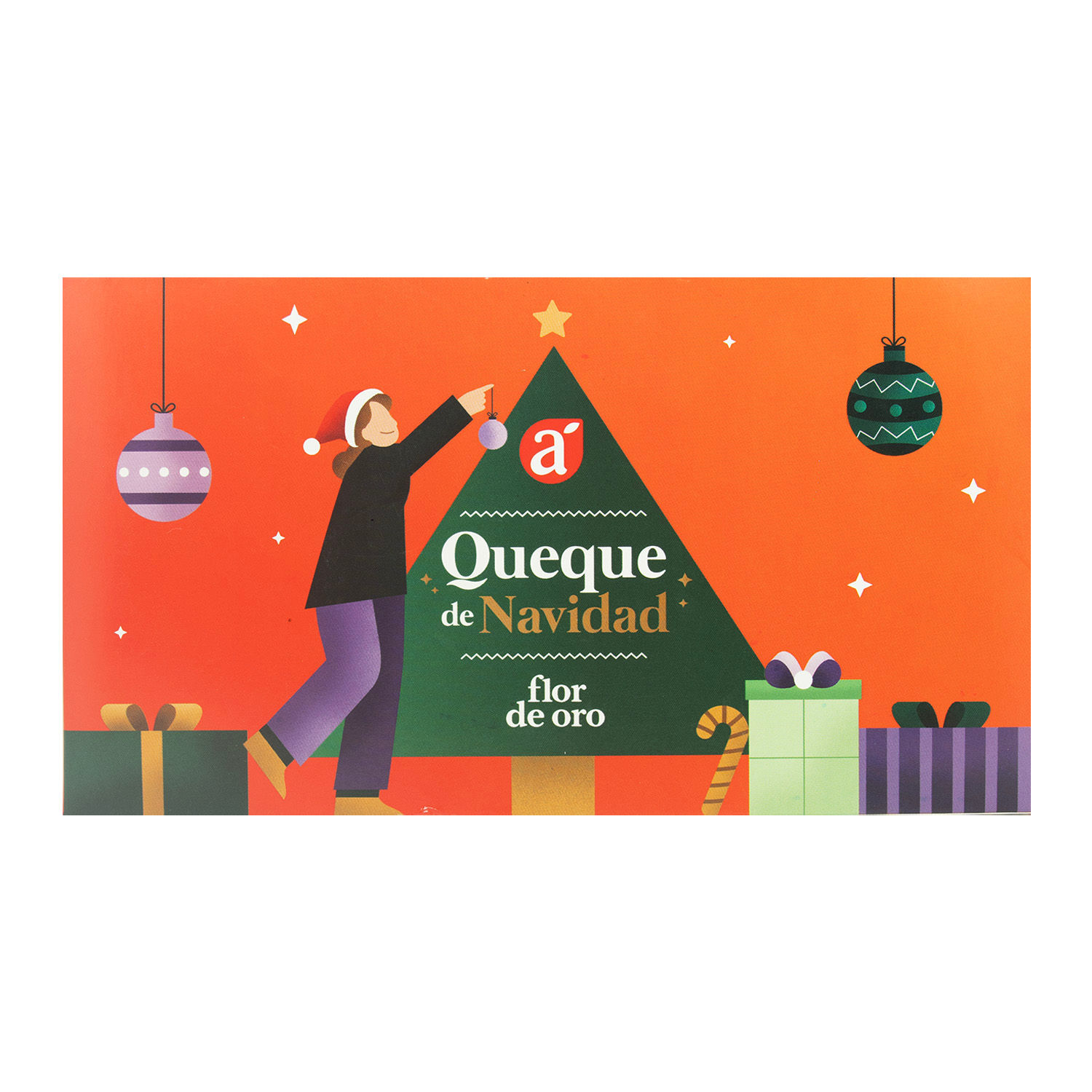 Queque Navideño Grande Flor De Oro Paquete 900 G