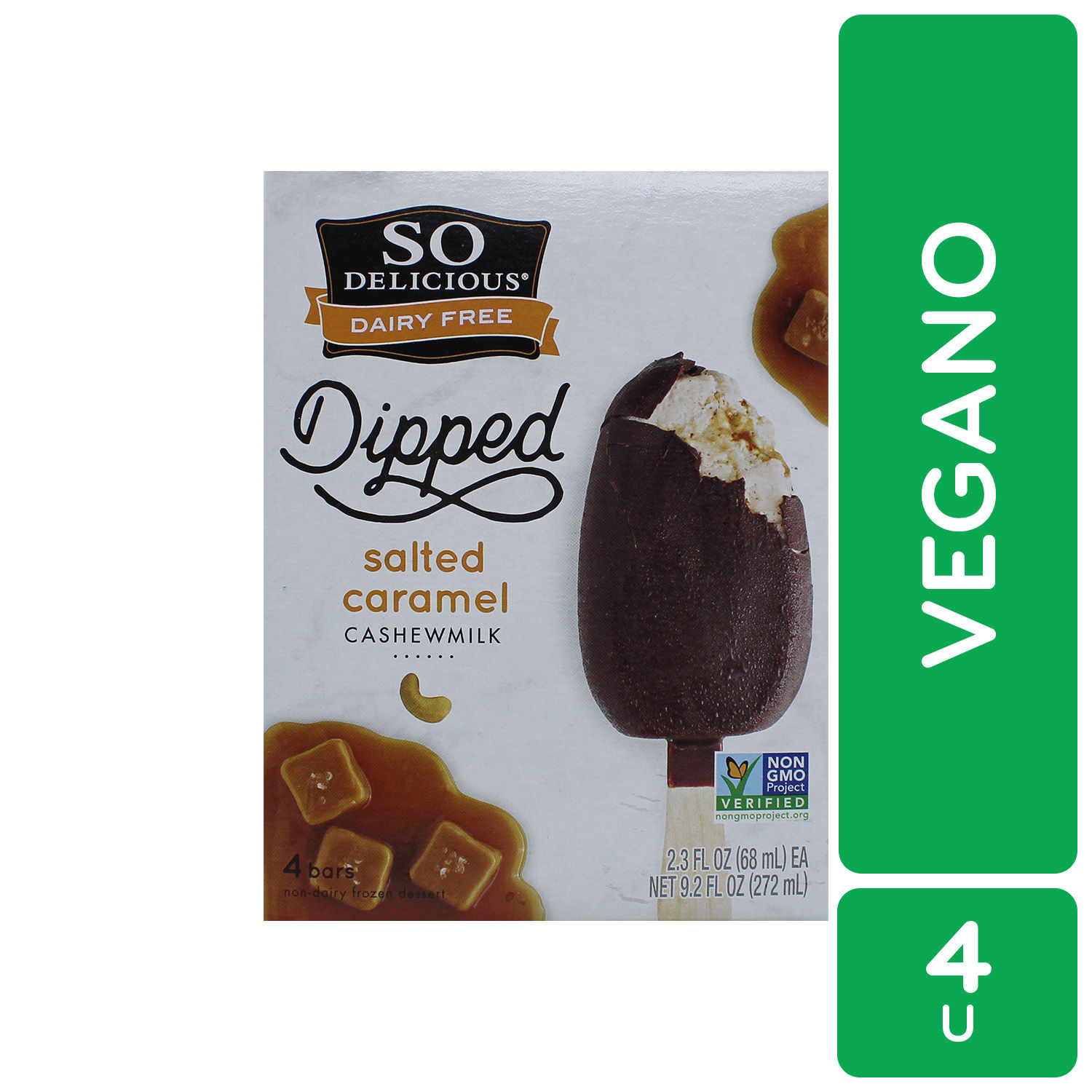 Helado Vegano Caramelo Salado 4 U So Delicious Envase 272 Ml