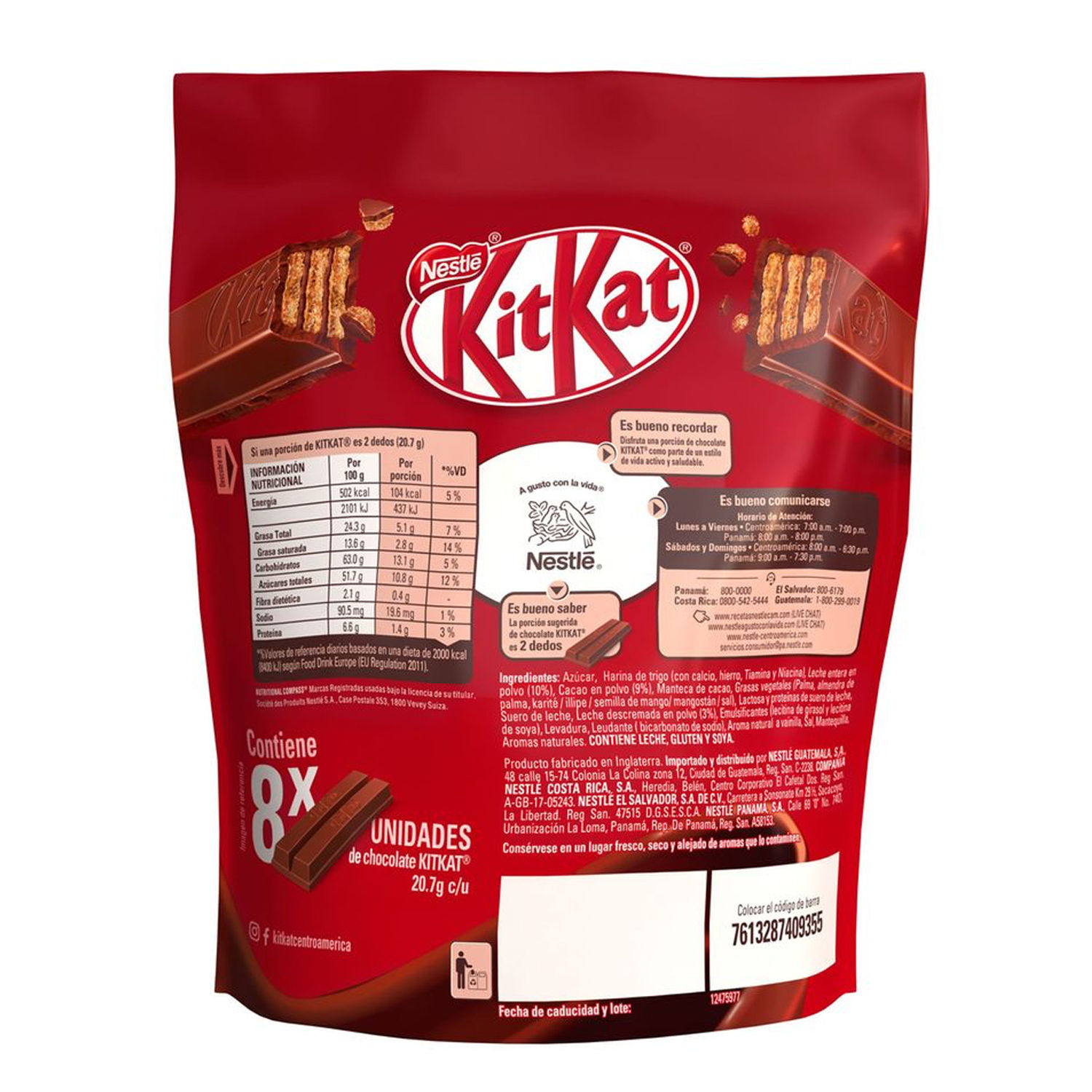Chocolate  Kit Kat Bolsa 165,6 G