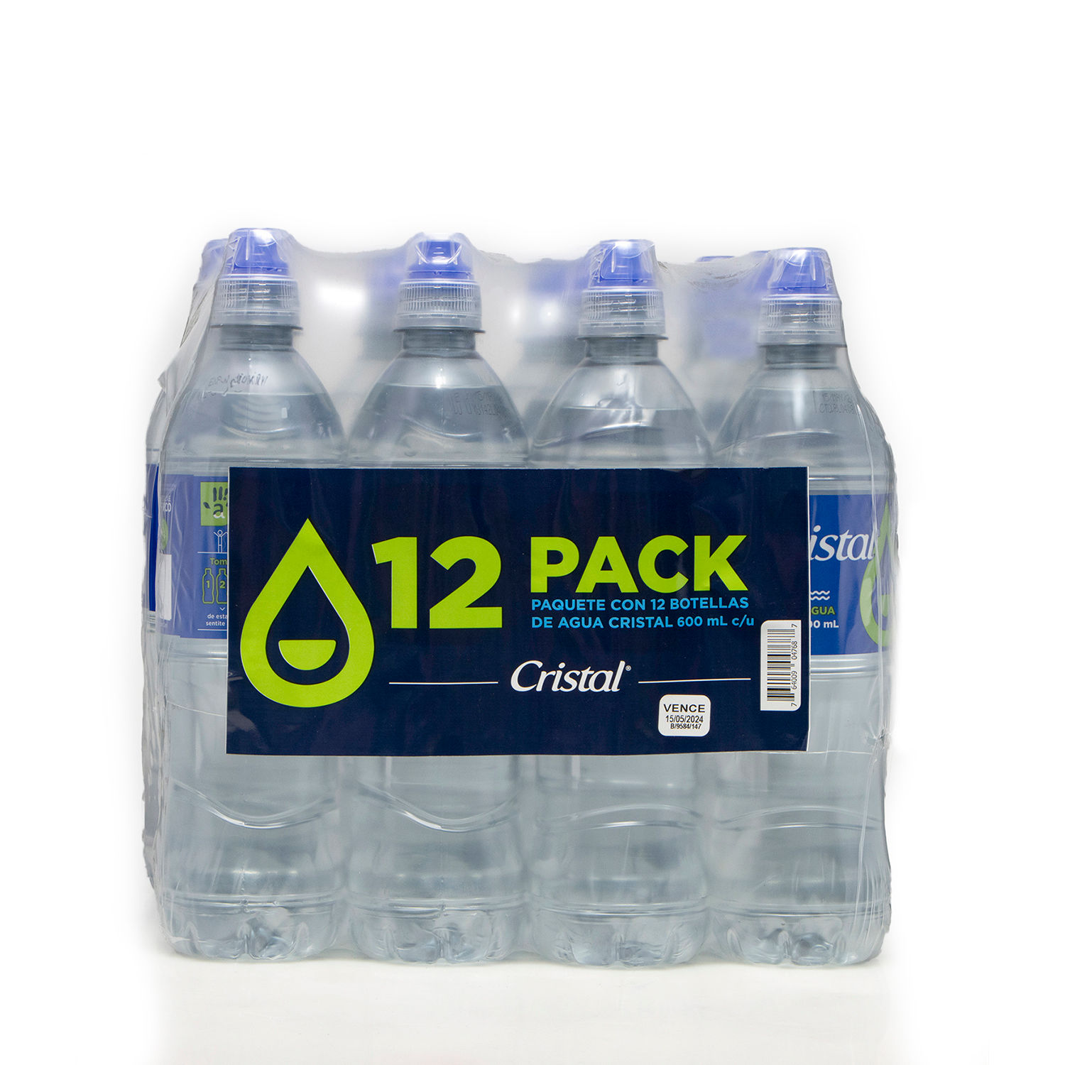 Agua Natural 12u Cristal Paquete 7200 Ml
