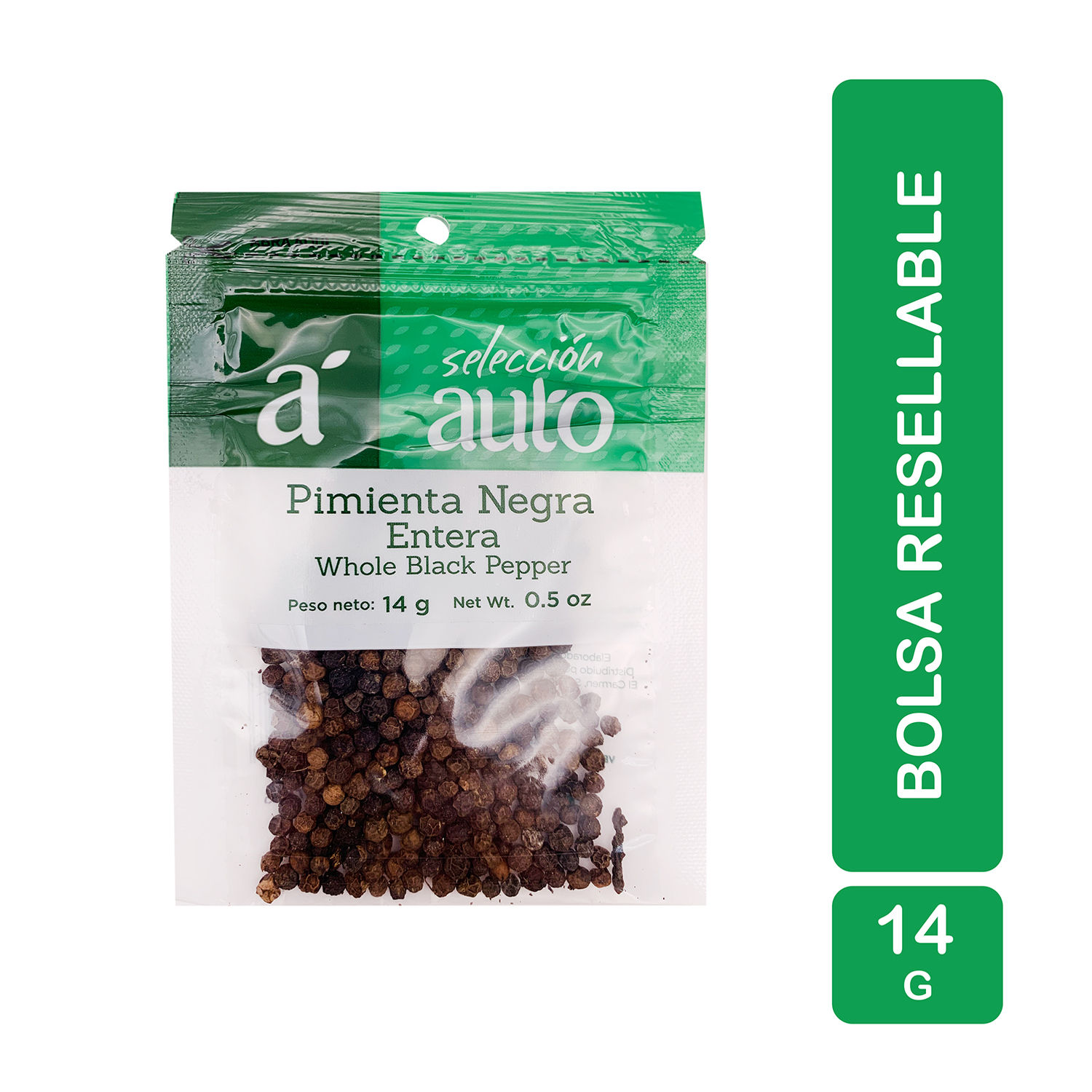 Pimienta Negra Entera Selección Auto Paquete 14 G