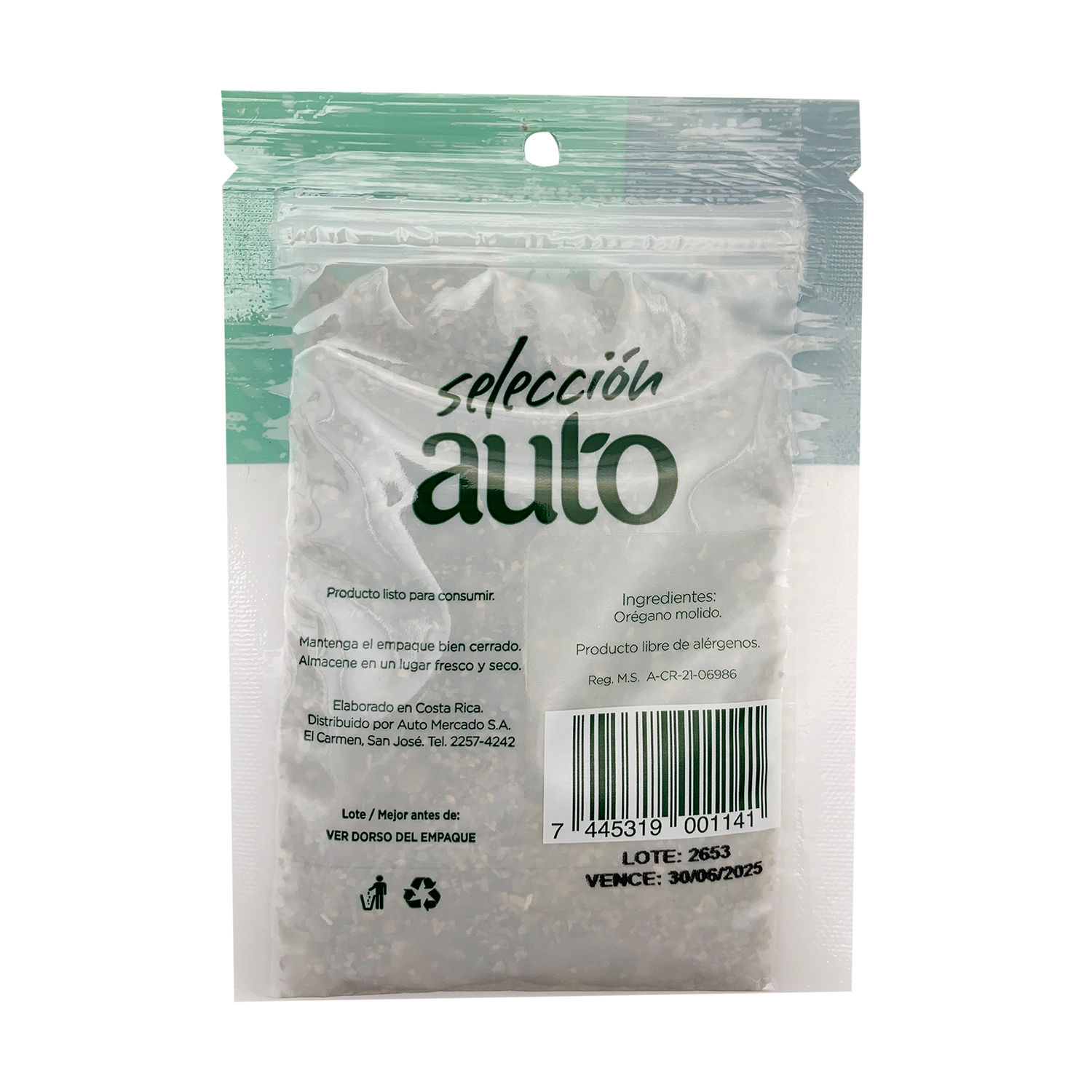 Oregano Molido Selección Auto Paquete 14 G