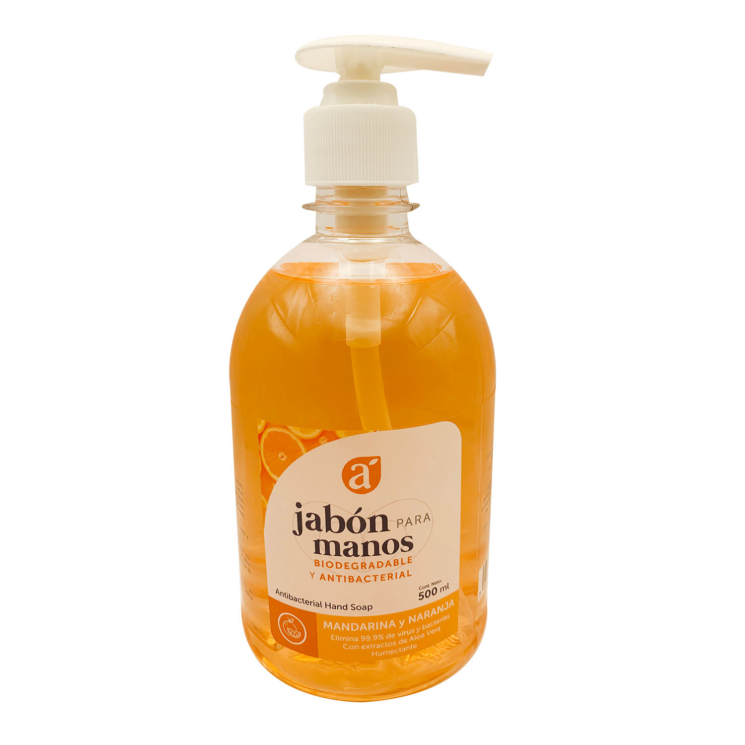 Jabon Liquido Manos  Antibacterial Mandarina Y Naranja Selección Auto Envase 500 G