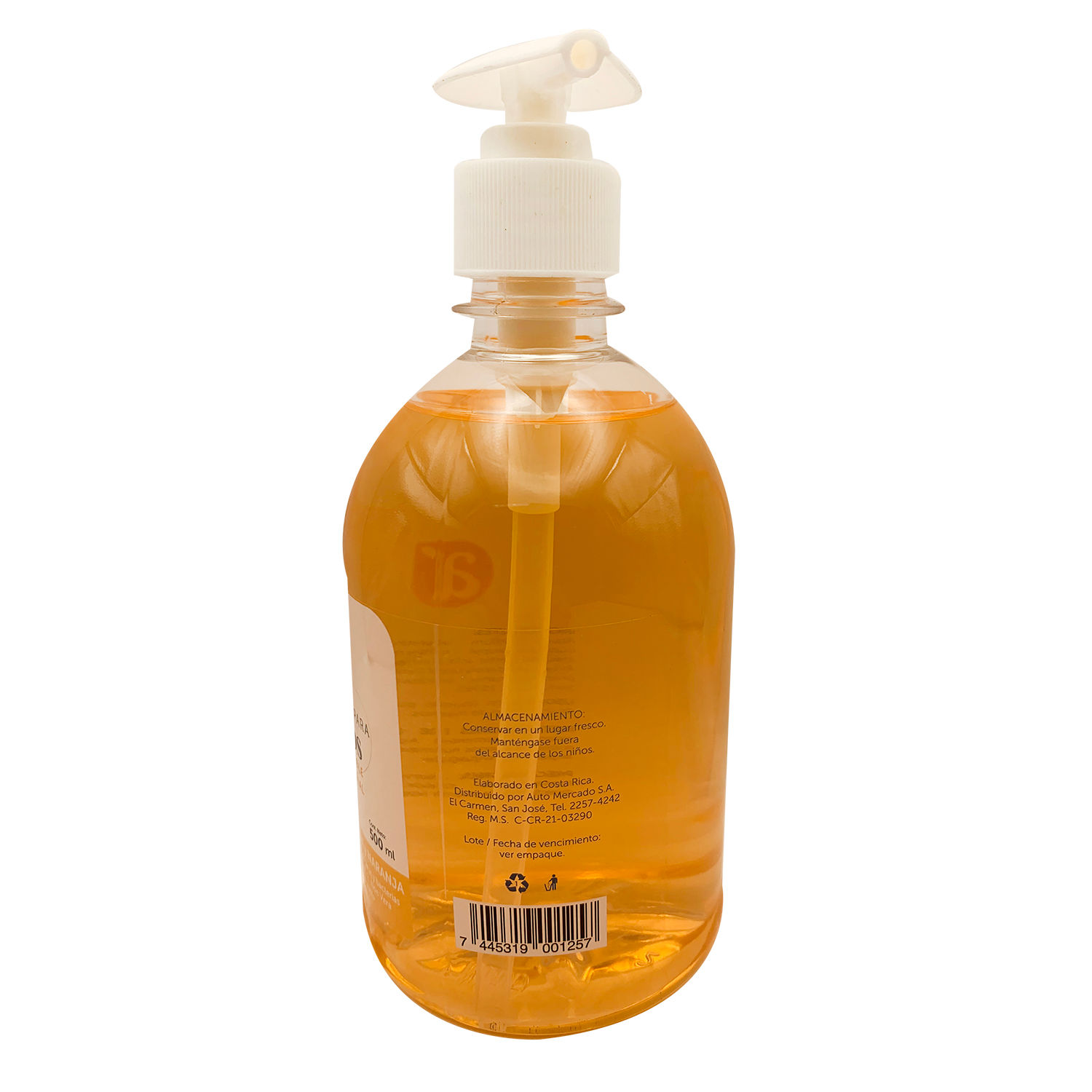 Jabon Liquido Manos  Antibacterial Mandarina Y Naranja Selección Auto Envase 500 G