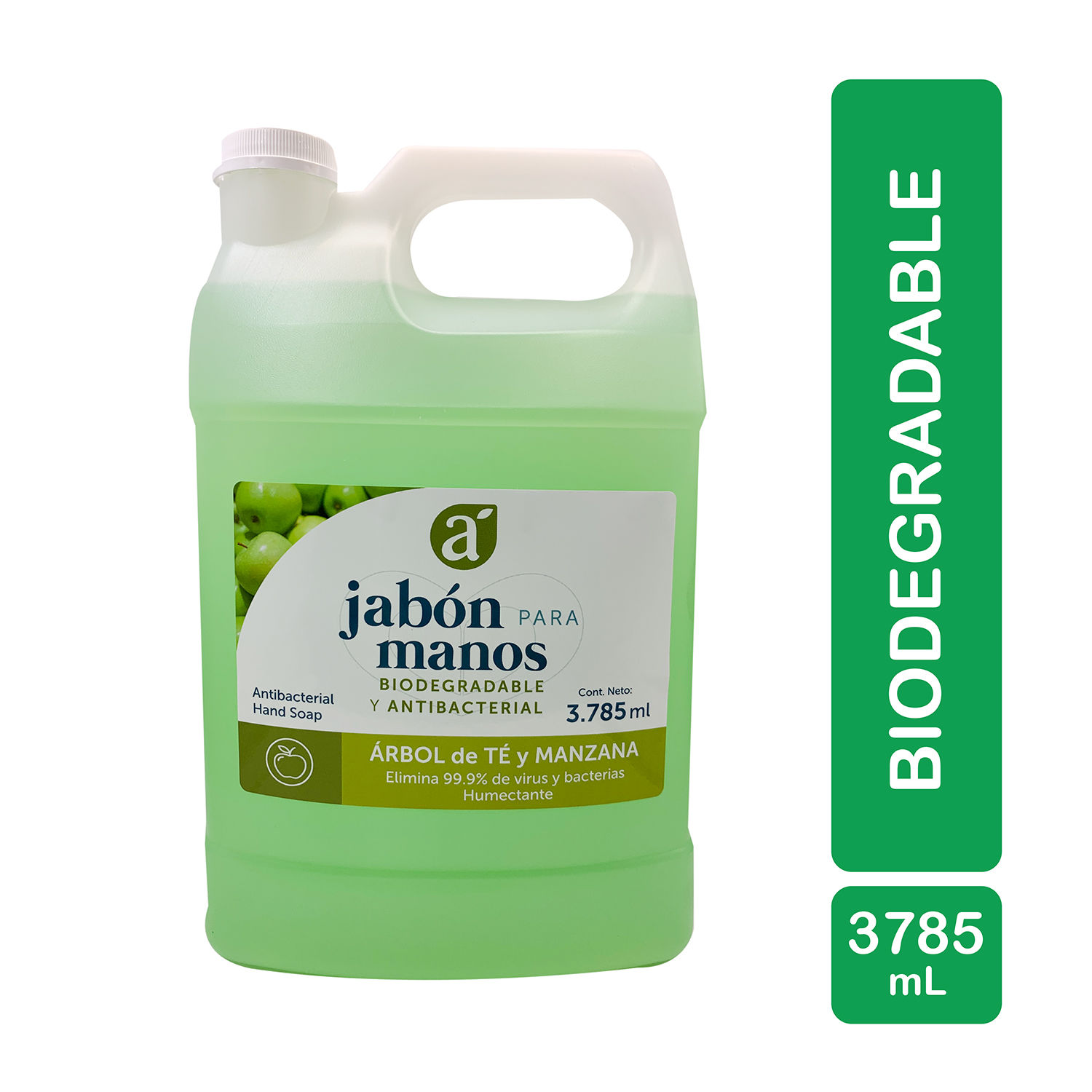 Jabon Liquido Manos  Antibacterial  Arbol De Te Y Manzana Selección Auto Envase 3785 G
