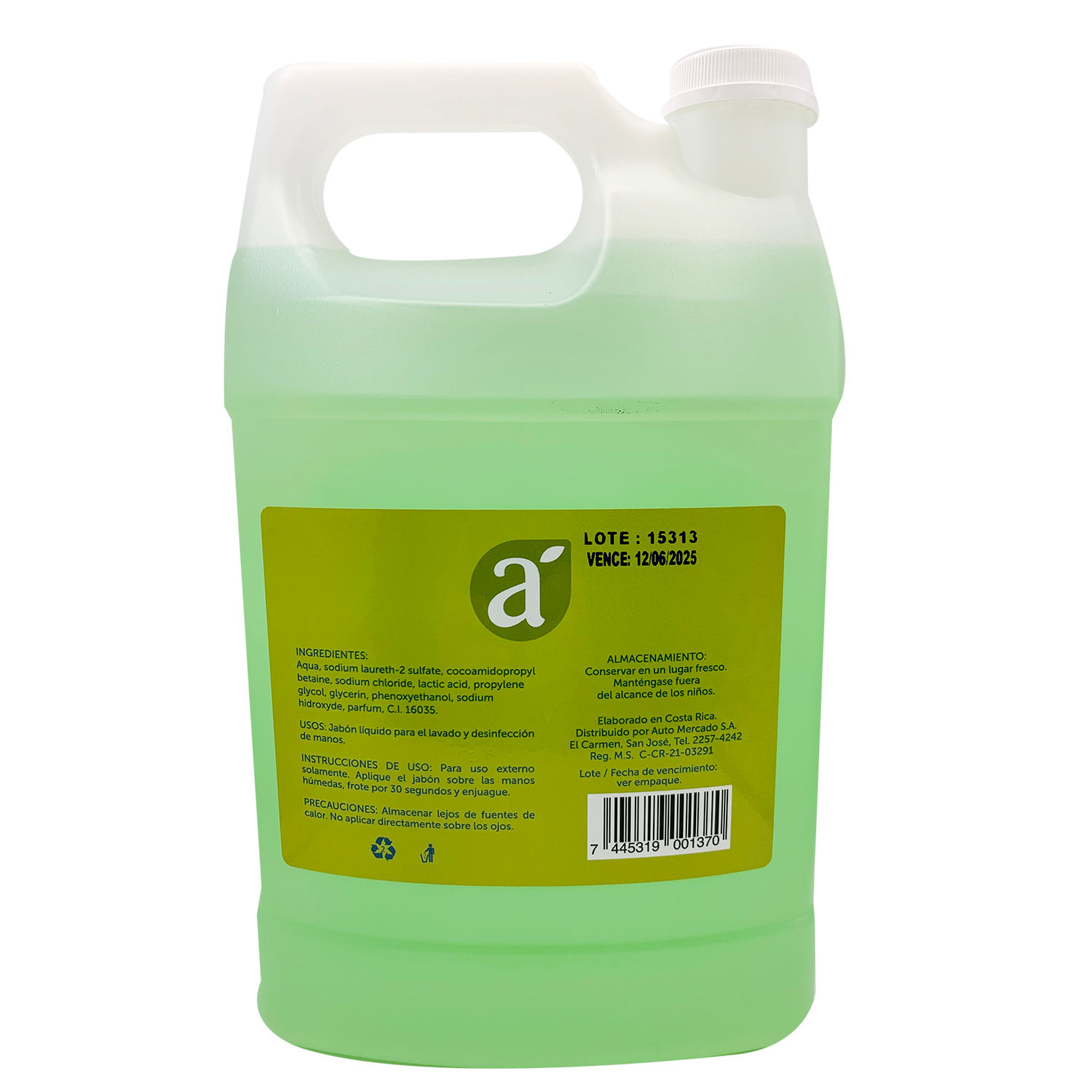 Jabon Liquido Manos  Antibacterial  Arbol De Te Y Manzana Selección Auto Envase 3785 G