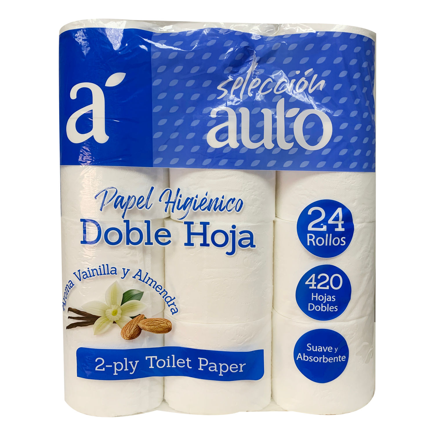 Papel Higienico Doble Hoja Vainilla Y Almendra 24u Selección Auto Paquete 2904 G