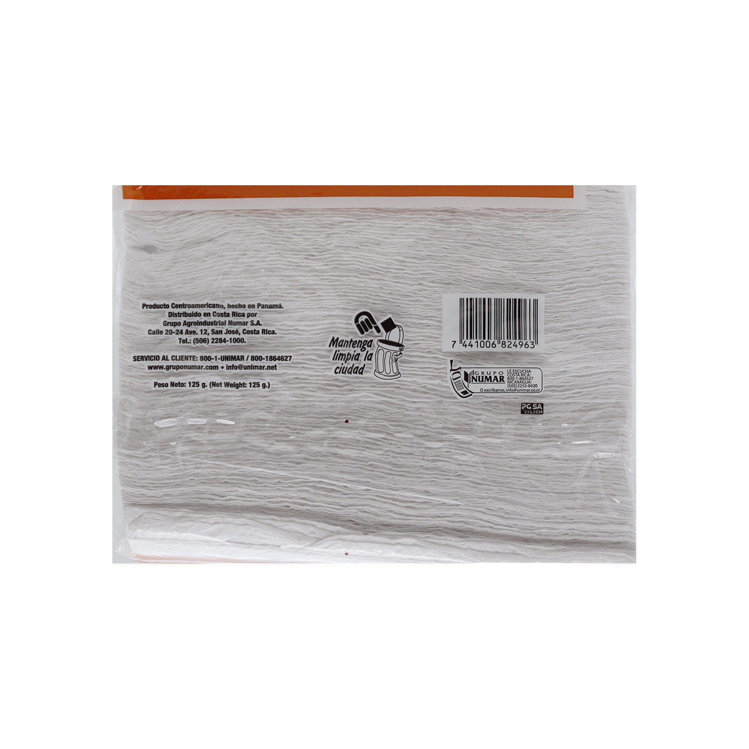 Servilleta Papel Lisa Cuadrada Blanca Link Bolsa 125 G