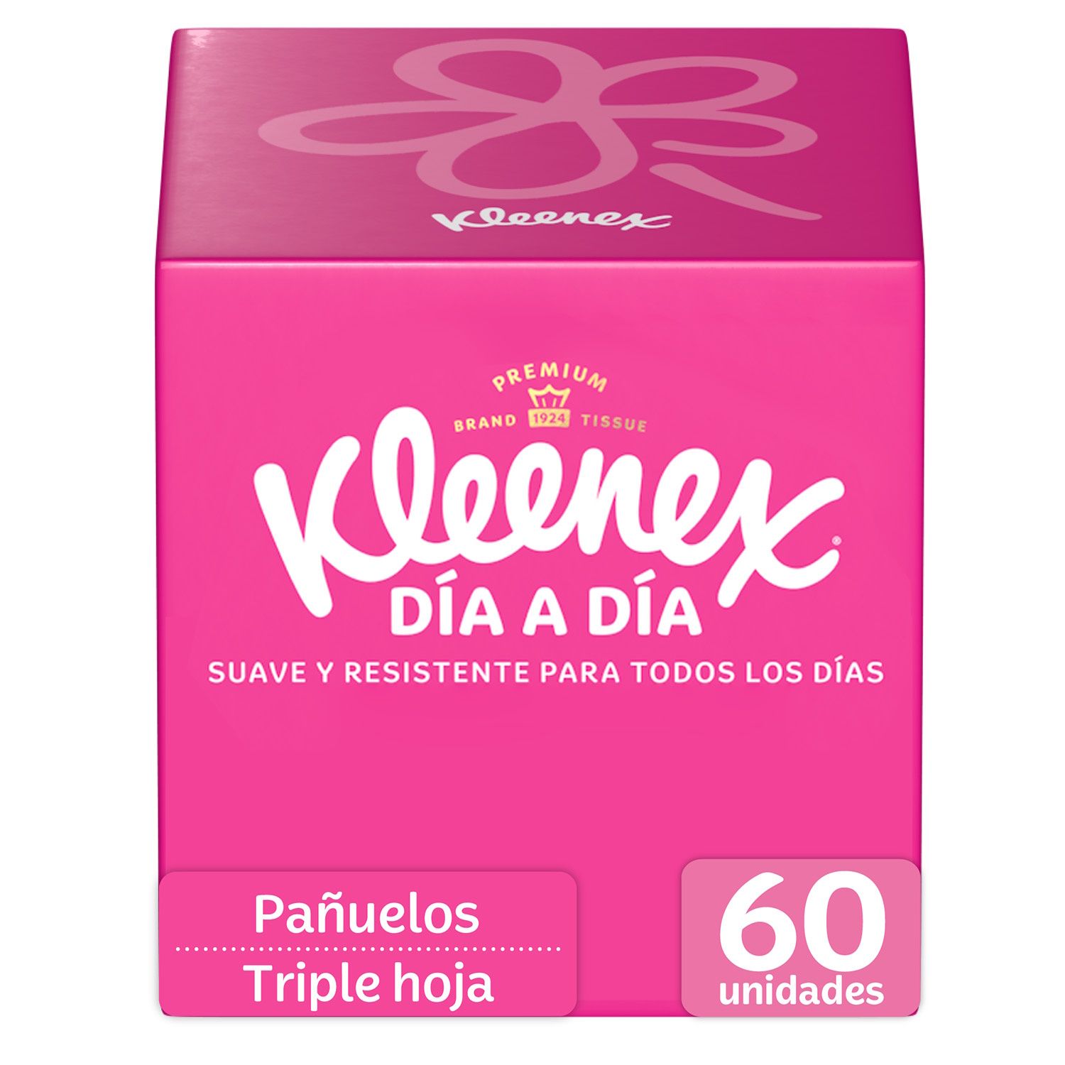 Kleenex® Pañuelos faciales en cubo 8825, blancos. 3 capas. 12 x 56 (672  hojas)