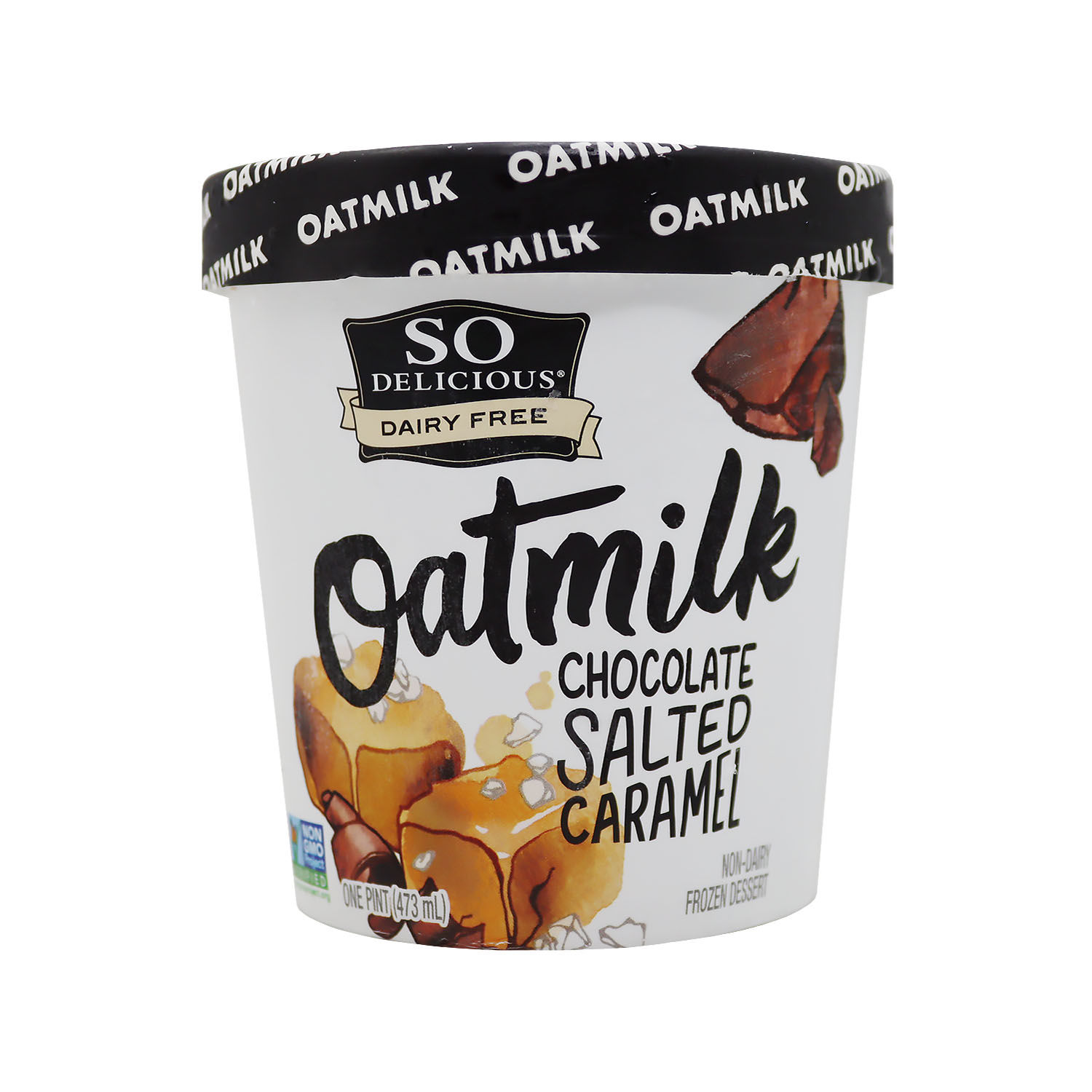 Helado Vegano Avena Chocolate Caramelo Salado So Delicious Envase 473 Ml