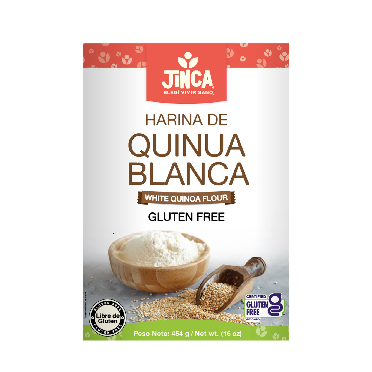 Harina Sin Gluten Quinoa Jinca Foods Caja 454 Kg