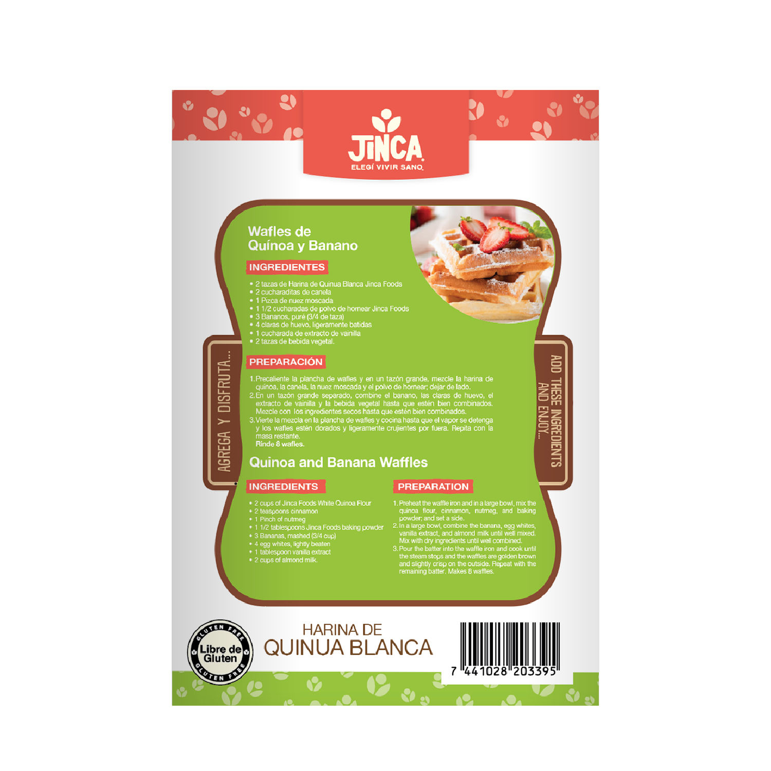 Harina Sin Gluten Quinoa Jinca Foods Caja 454 Kg