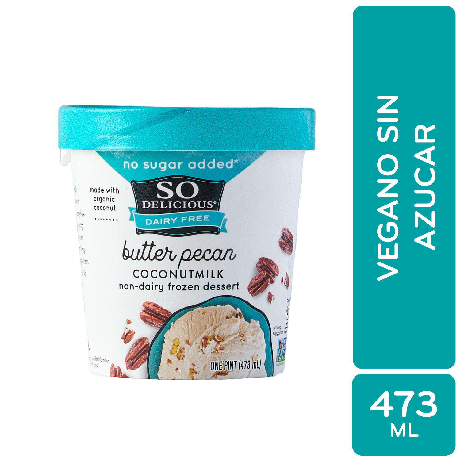 Helado Vegano Mantequilla Nuez Sin Azucar So Delicious Envase 473 Ml