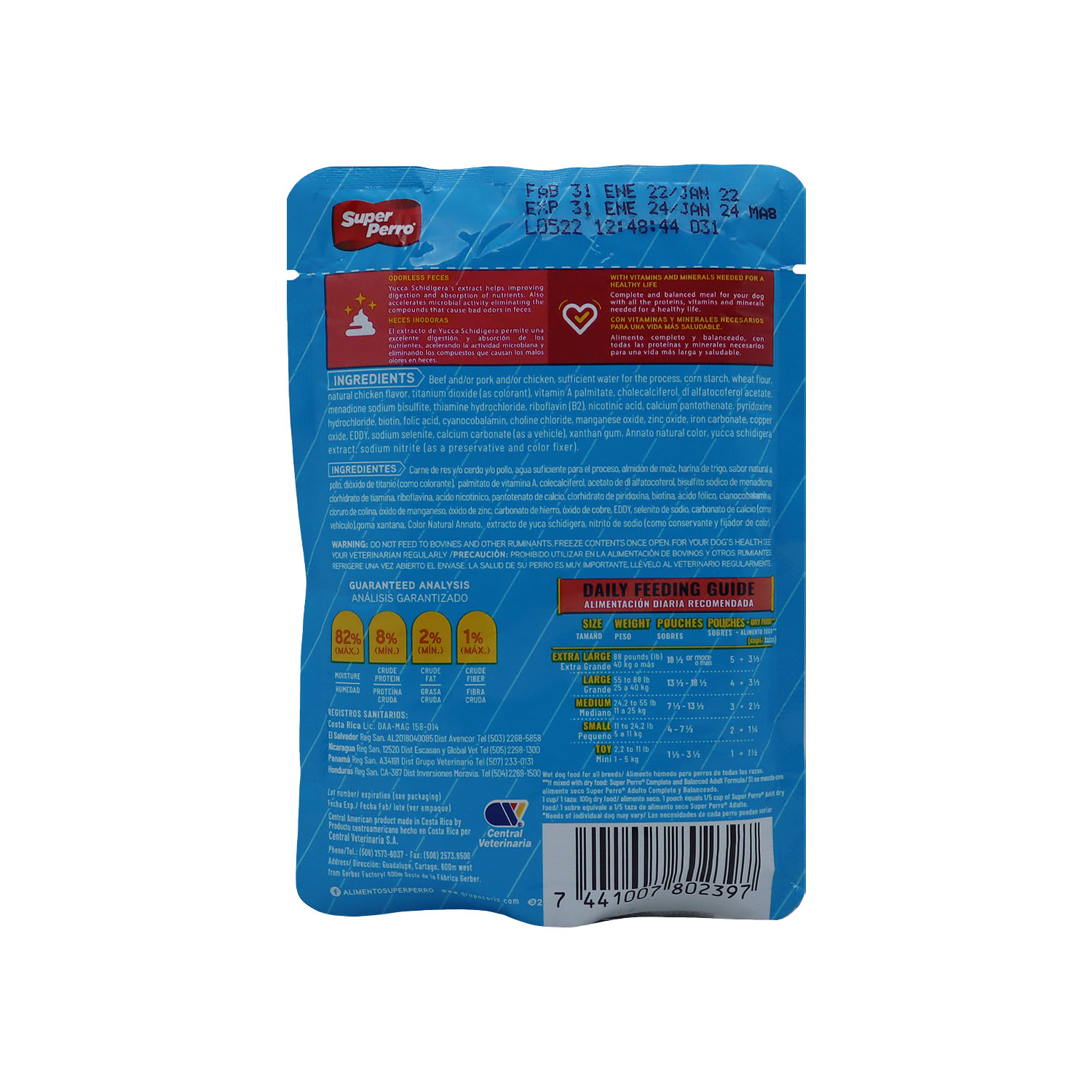 Alimento Perro Humedo Adulto Pollo Salsa Super Perro Bolsa 100 G