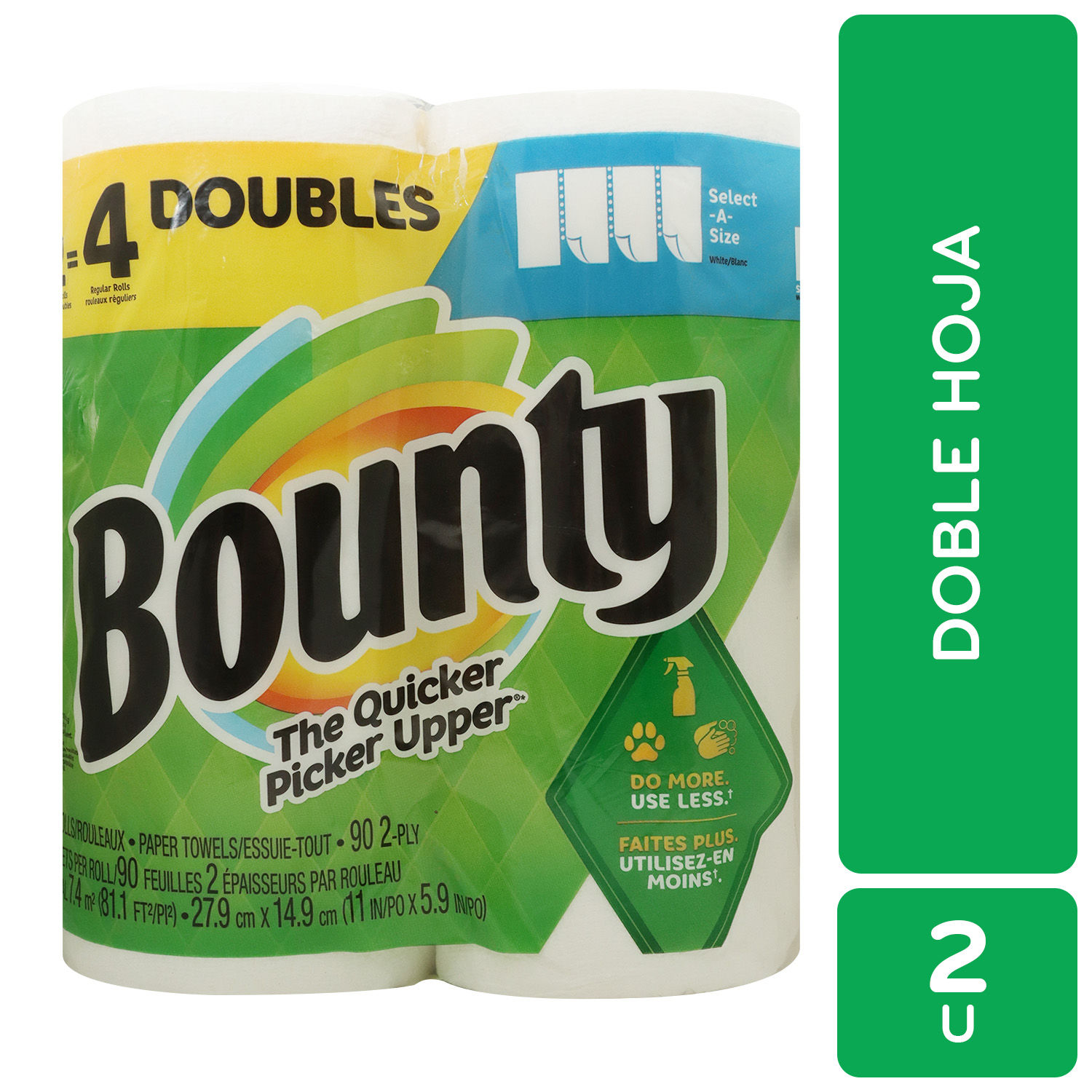 Toalla De Cocina Doble 98h 2u Bounty Paquete 459 G