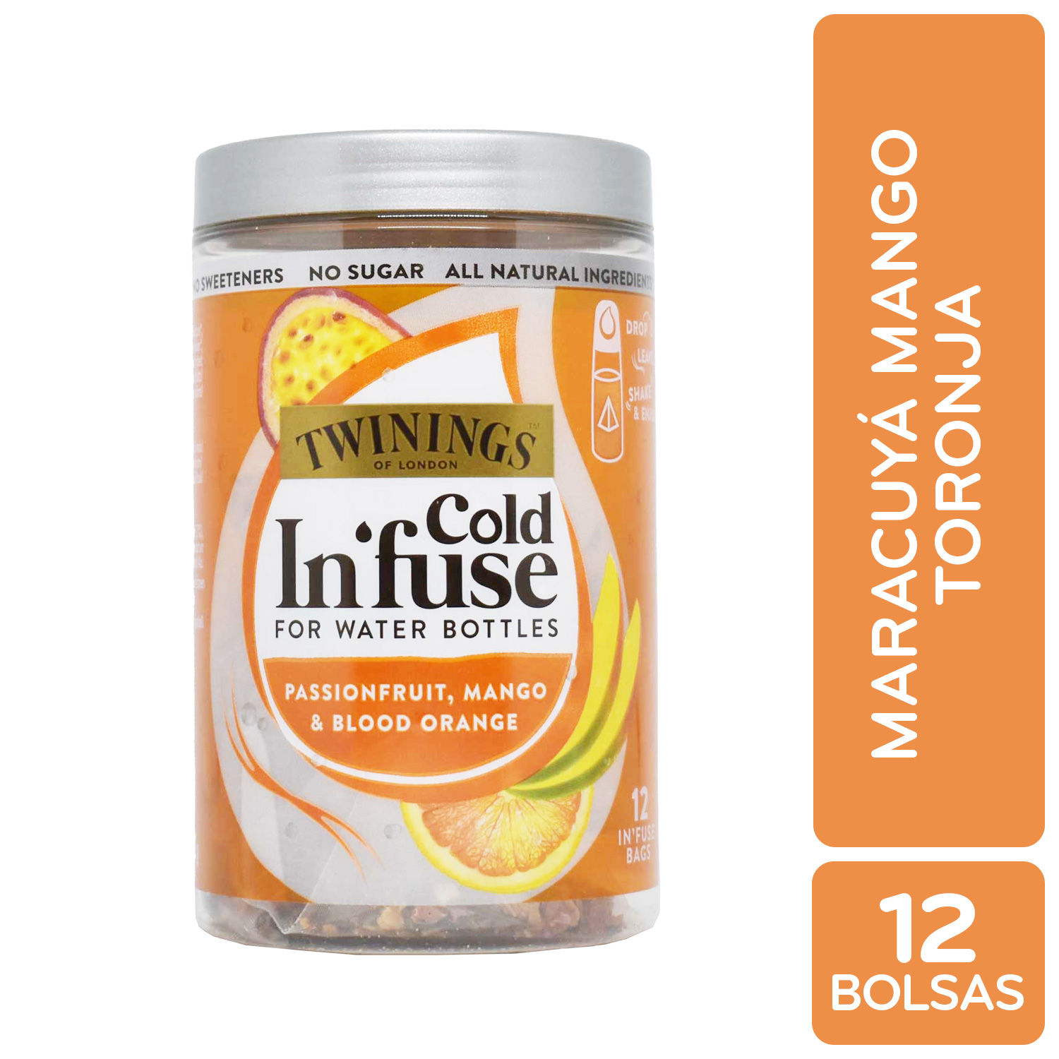 Te Infusion Fria Maracuya Mango Naranja Twining Envase 30 G
