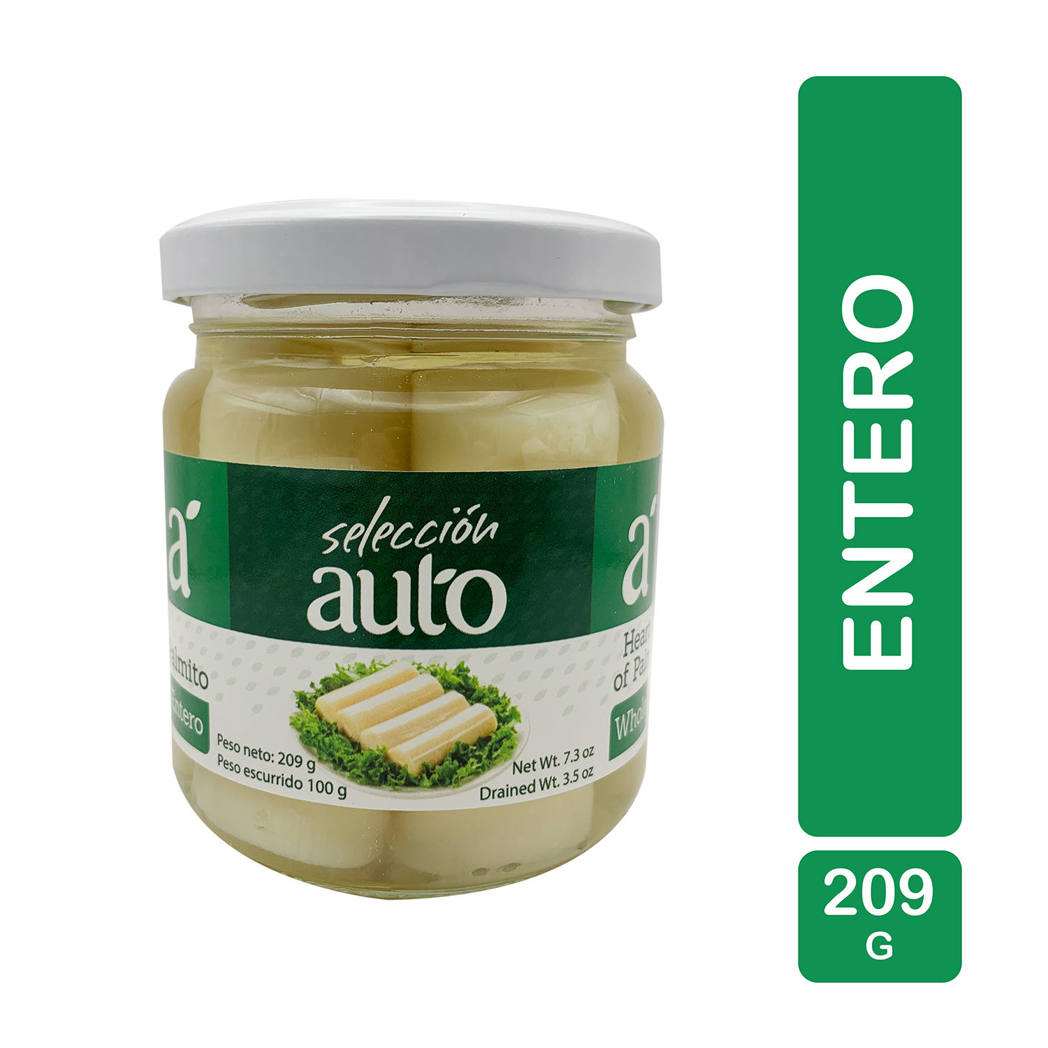 Palmito Entero Selección Auto Frasco 209 G