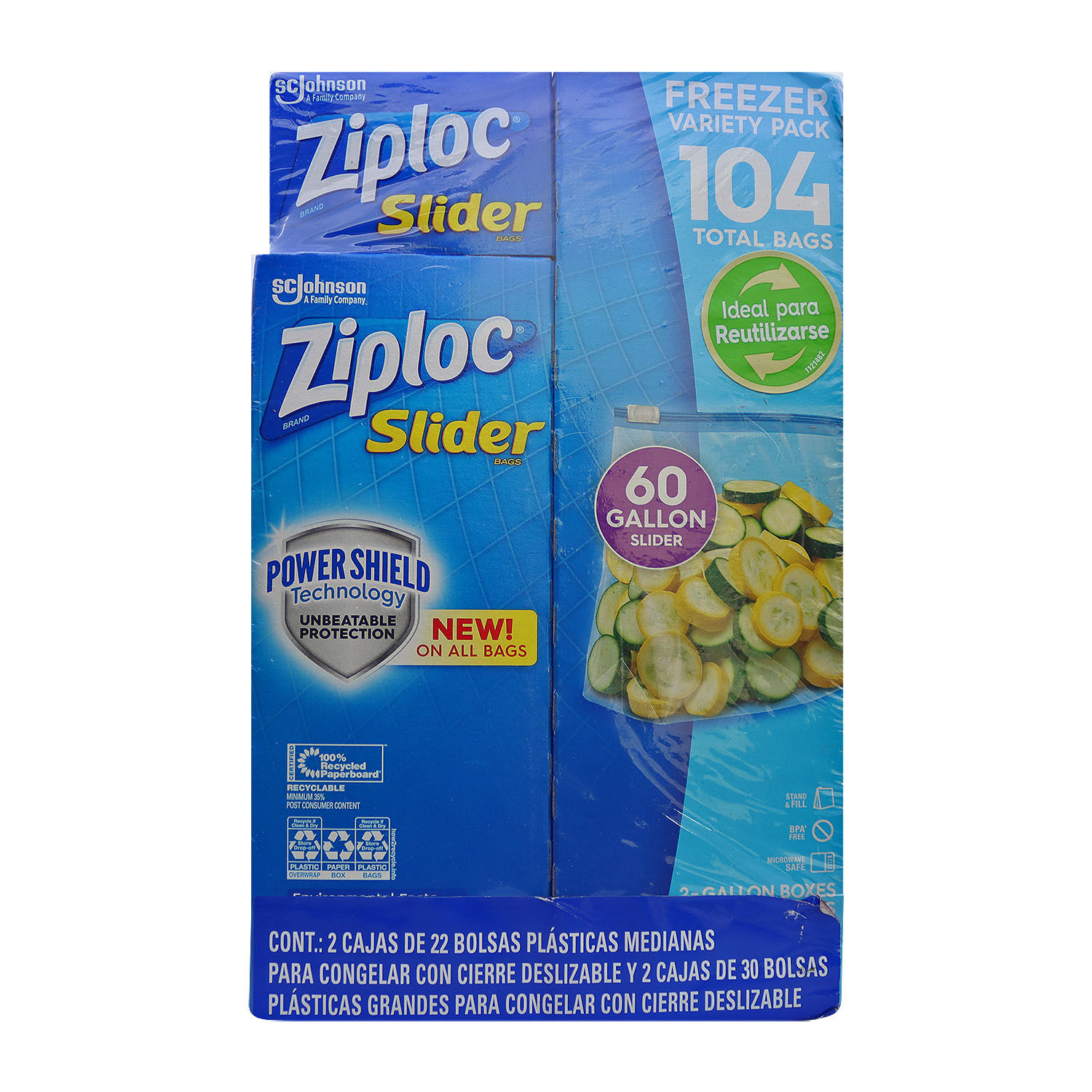 Ziploc®, Congelar-Mediana