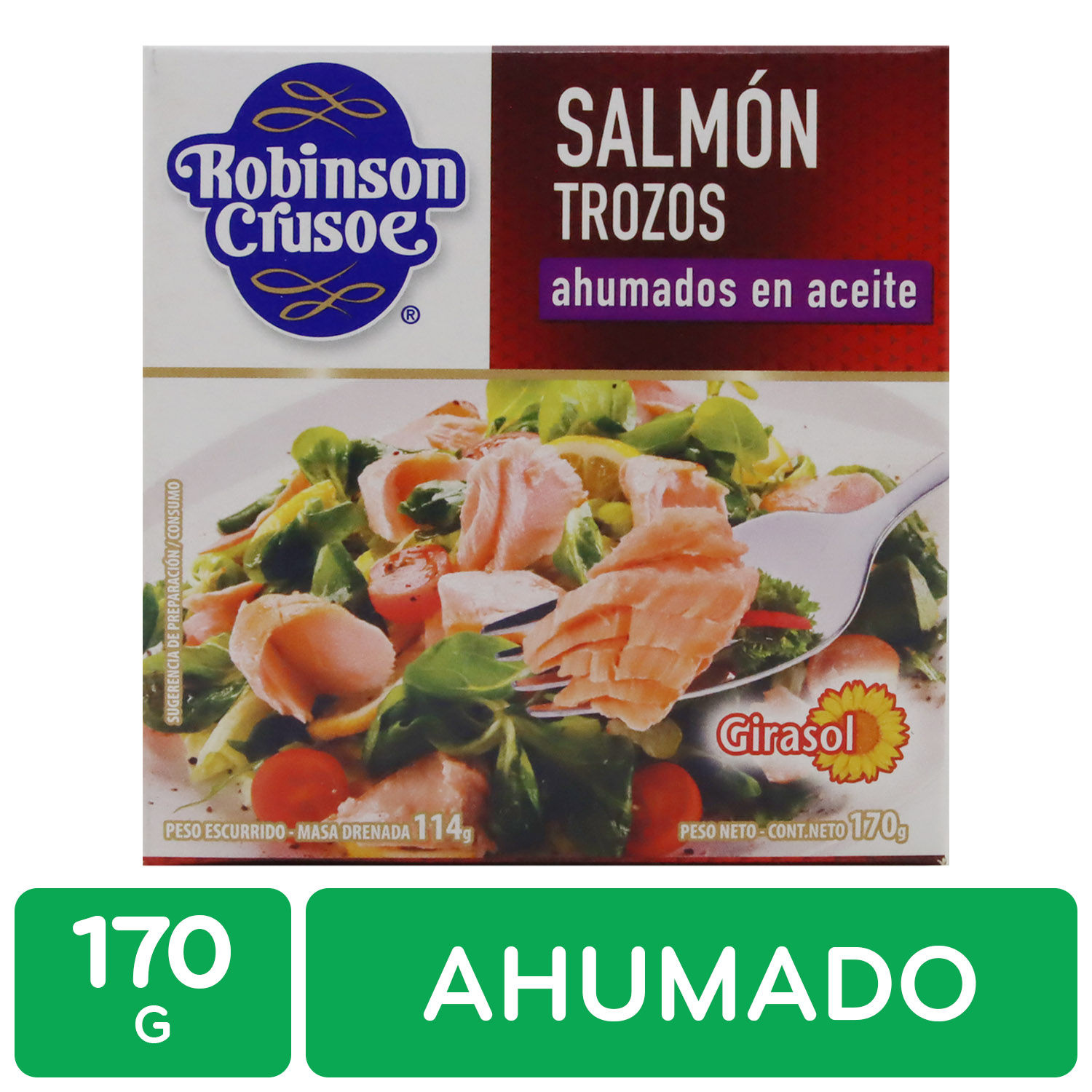 Salmon Ahumado Aceite Trozos Robinson Crusoe