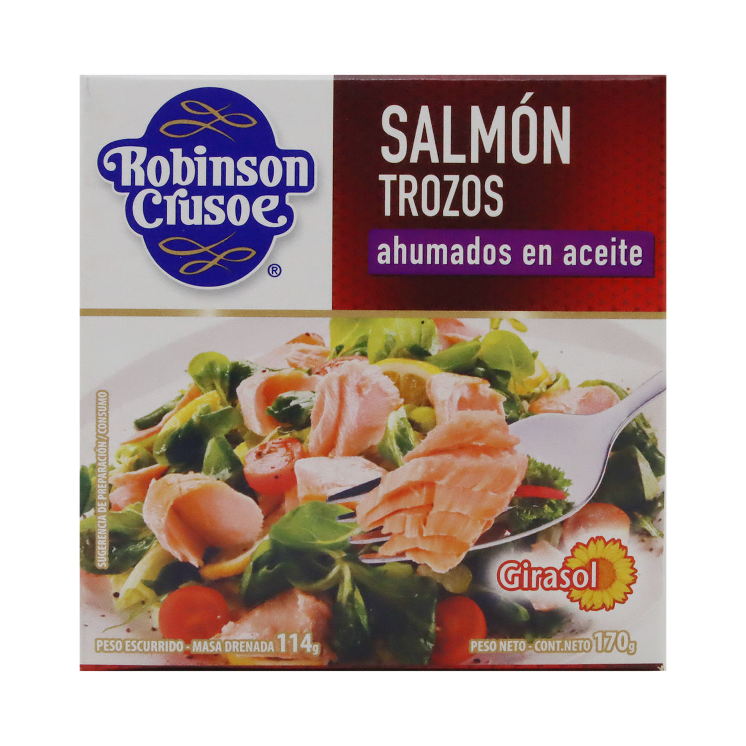 Salmon Ahumado Aceite Trozos Robinson Crusoe